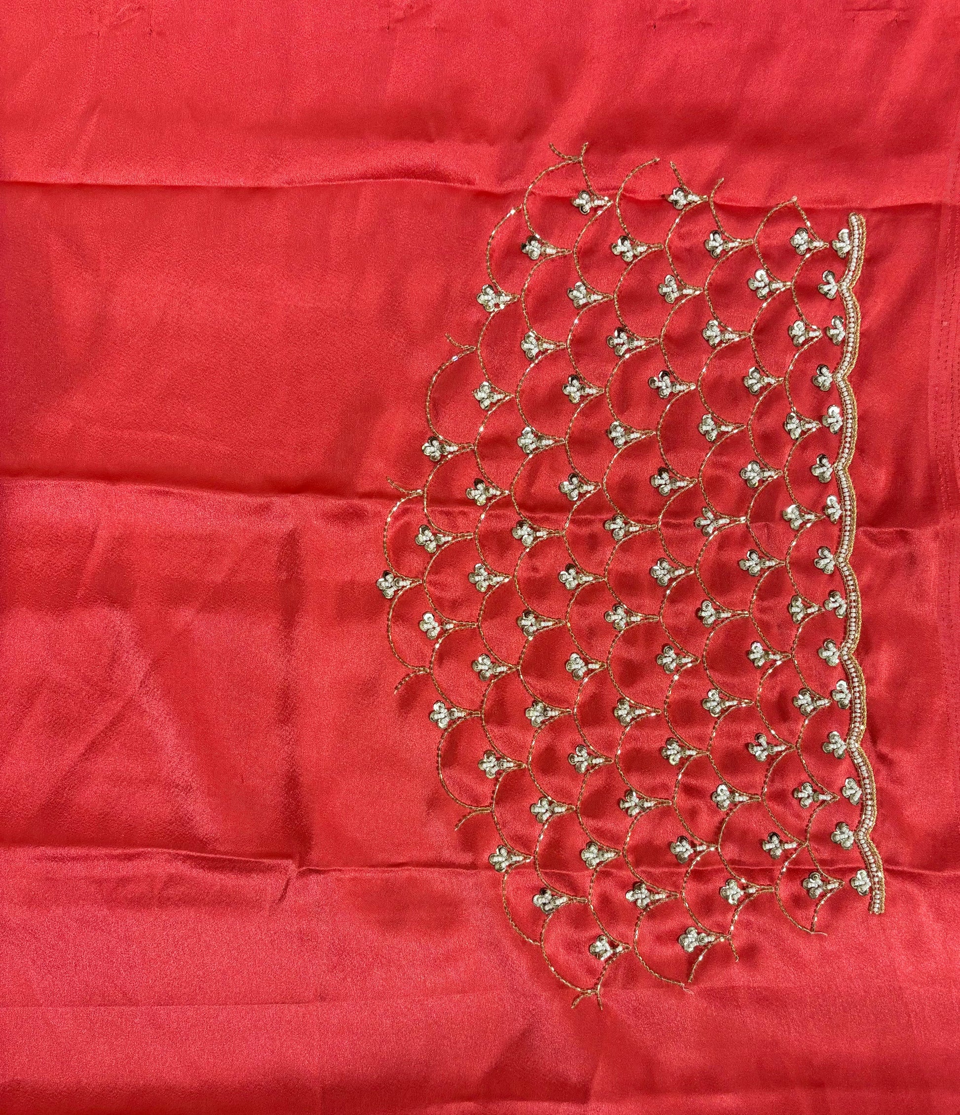 Barbie Pink Ombré Mehraab Jaal Saree kreationbykj