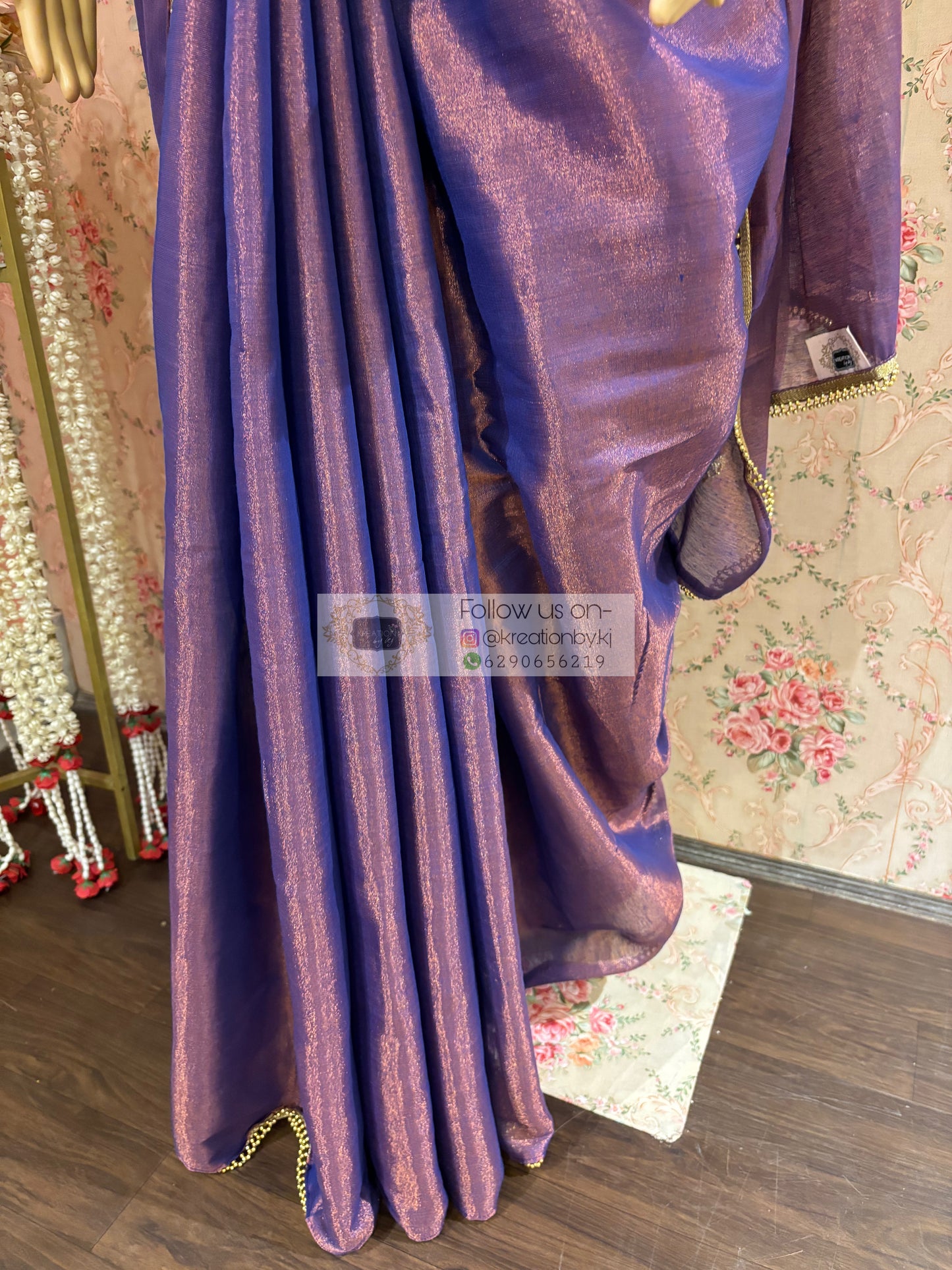 Dual Tone Tissue Saree