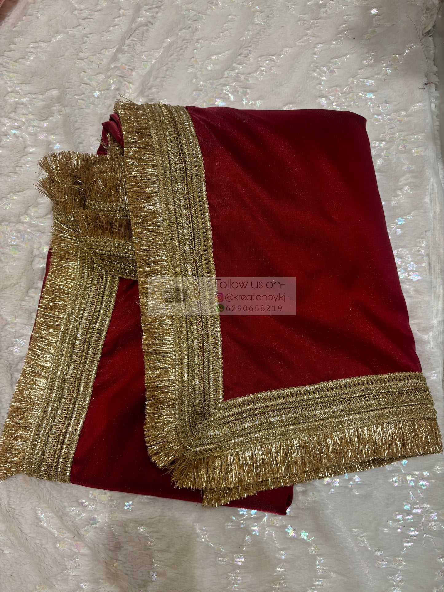 Maroon Silk Banno Saree kreationbykj