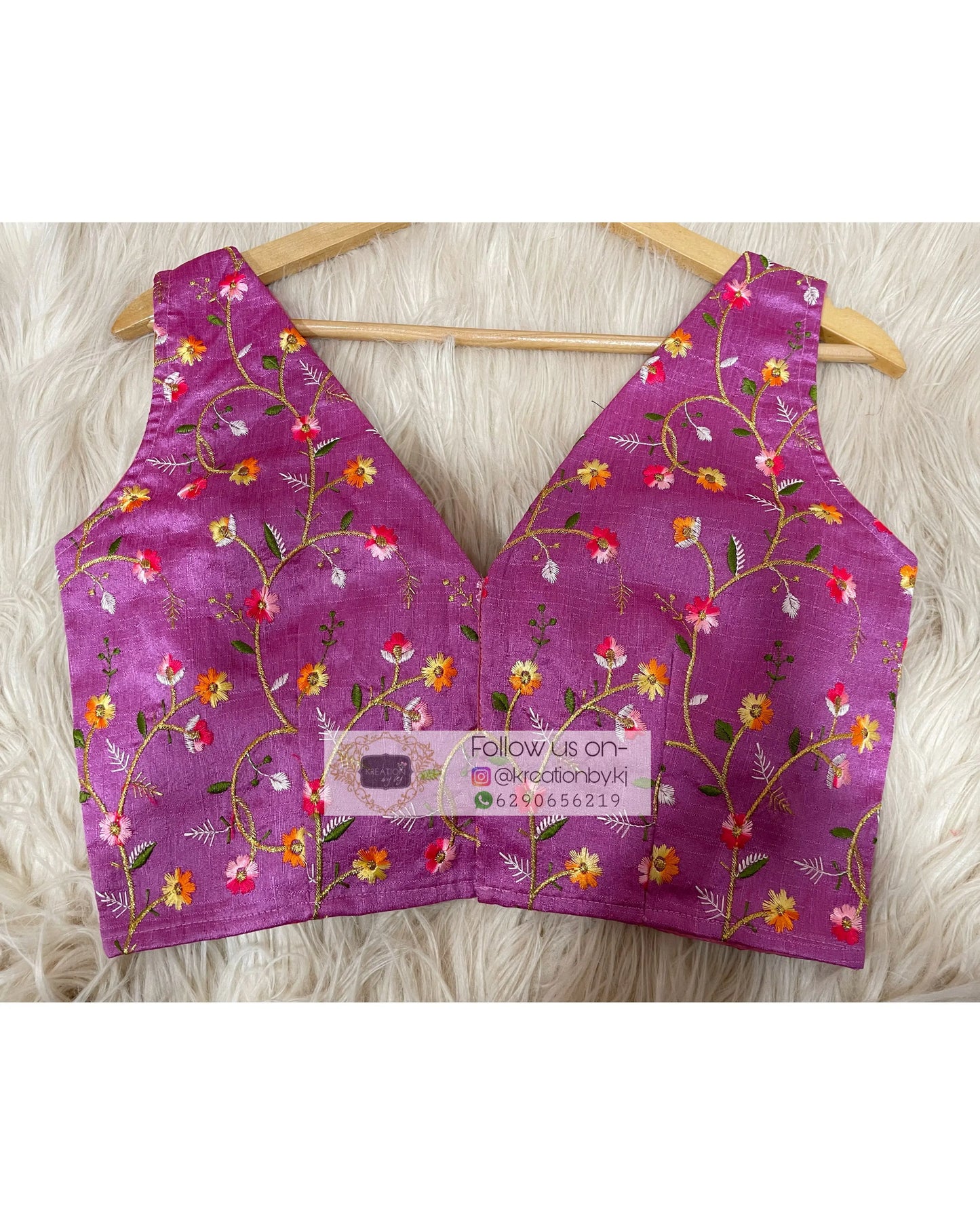 Mauve Classic Sleeveless Blouse kreationbykj