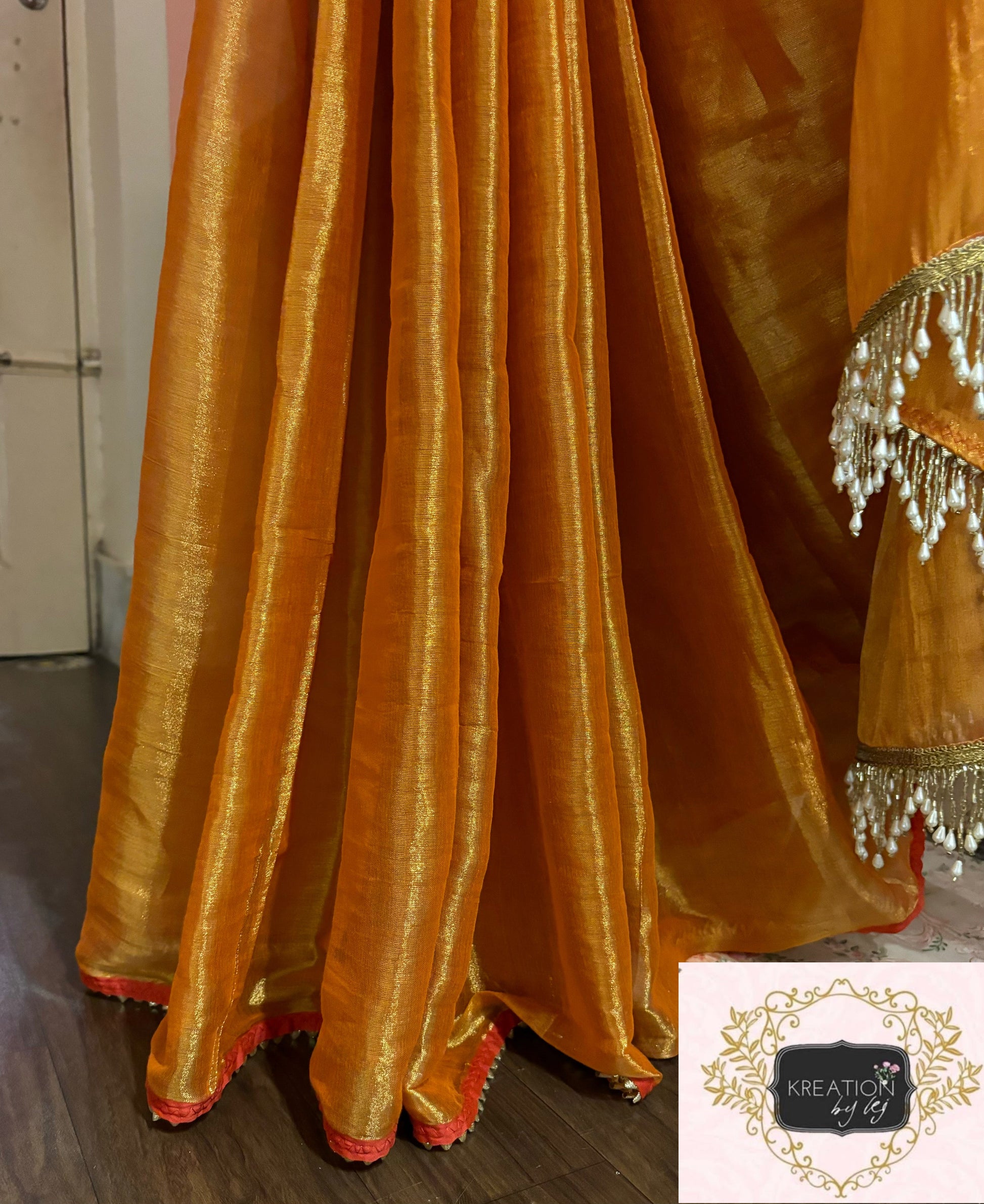 Agni Abha Cotton Tissue Saree kreationbykj