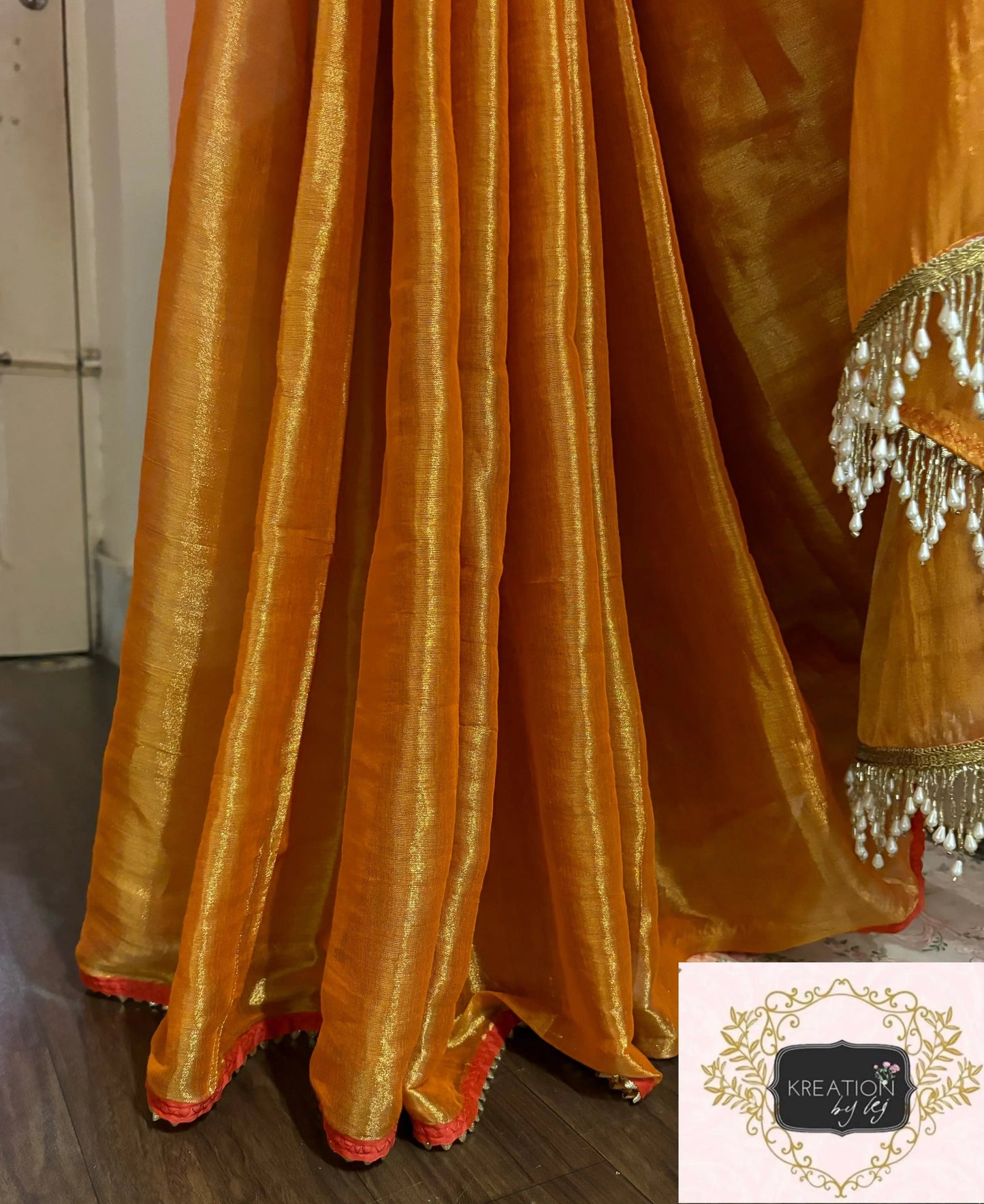 Agni Abha Cotton Tissue Saree kreationbykj