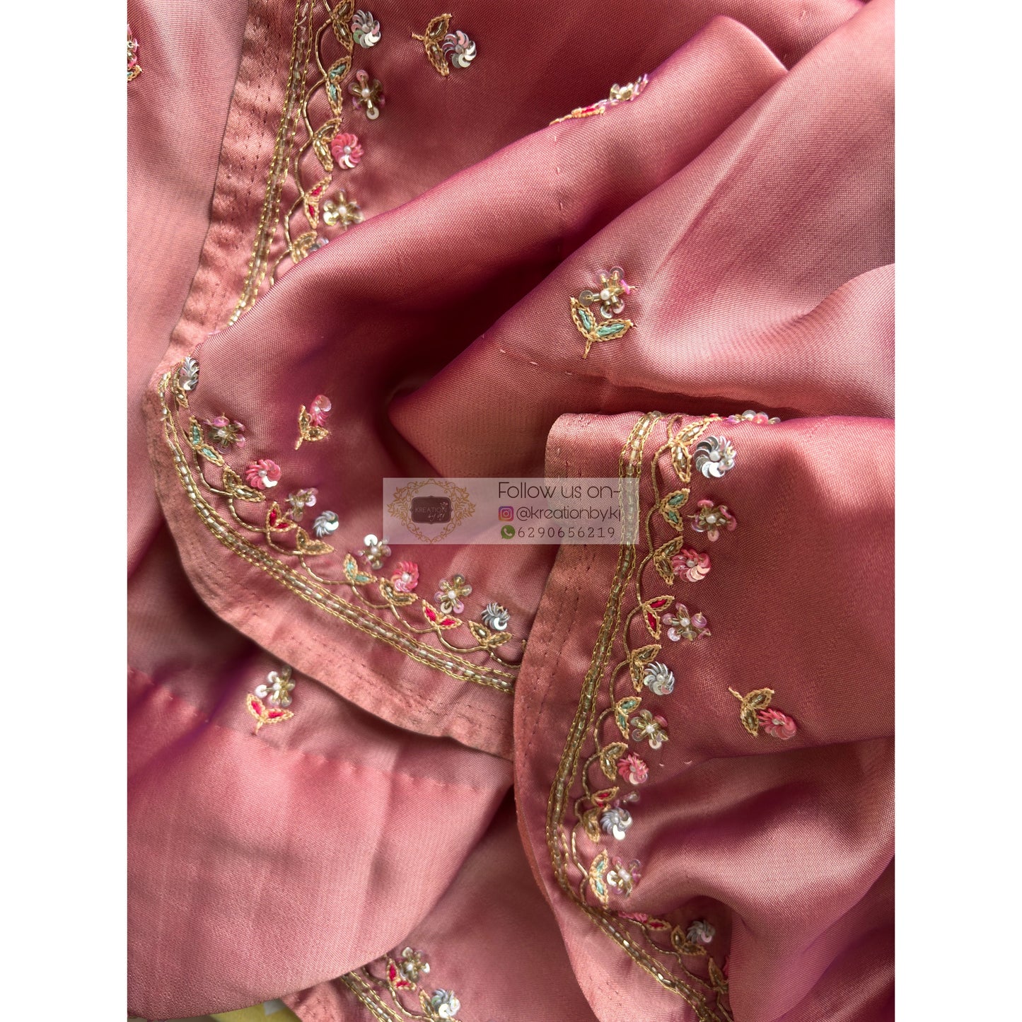 Summer Mauve Pink Saree Kreation by KJ