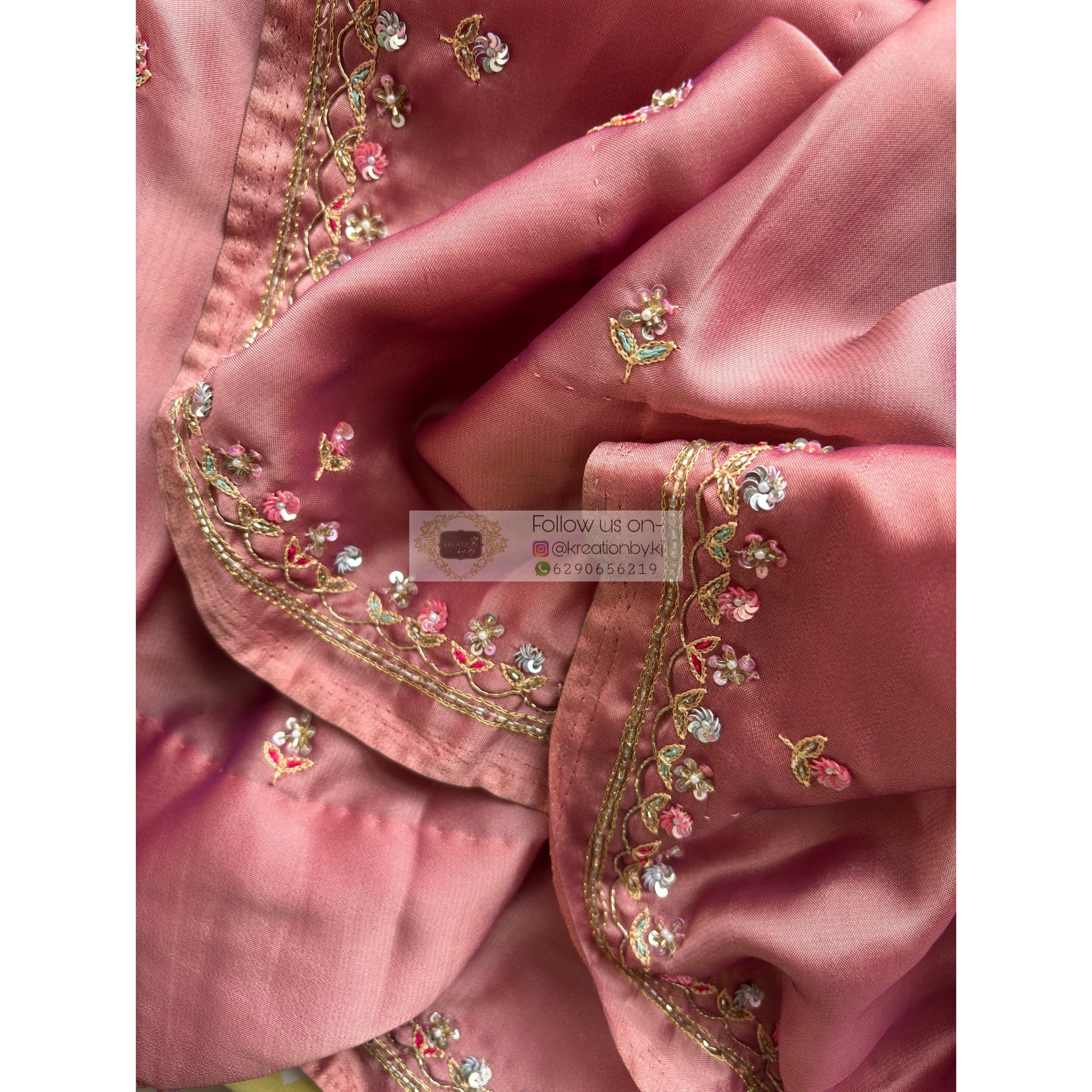 Summer Mauve Pink Saree Kreation by KJ