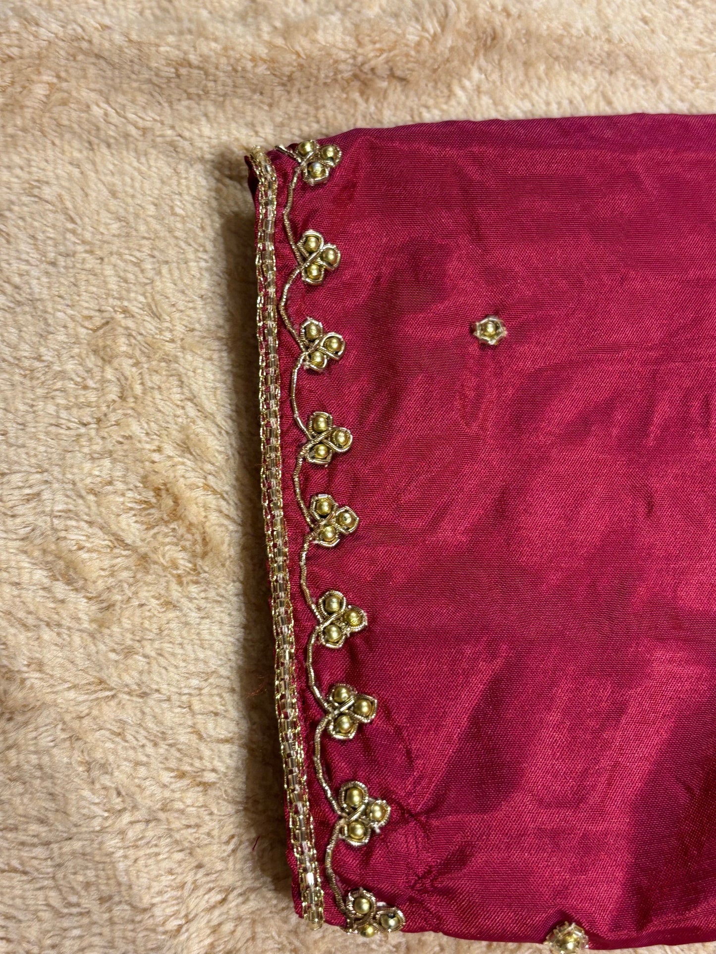 Magenta Silk Blouse kreationbykj