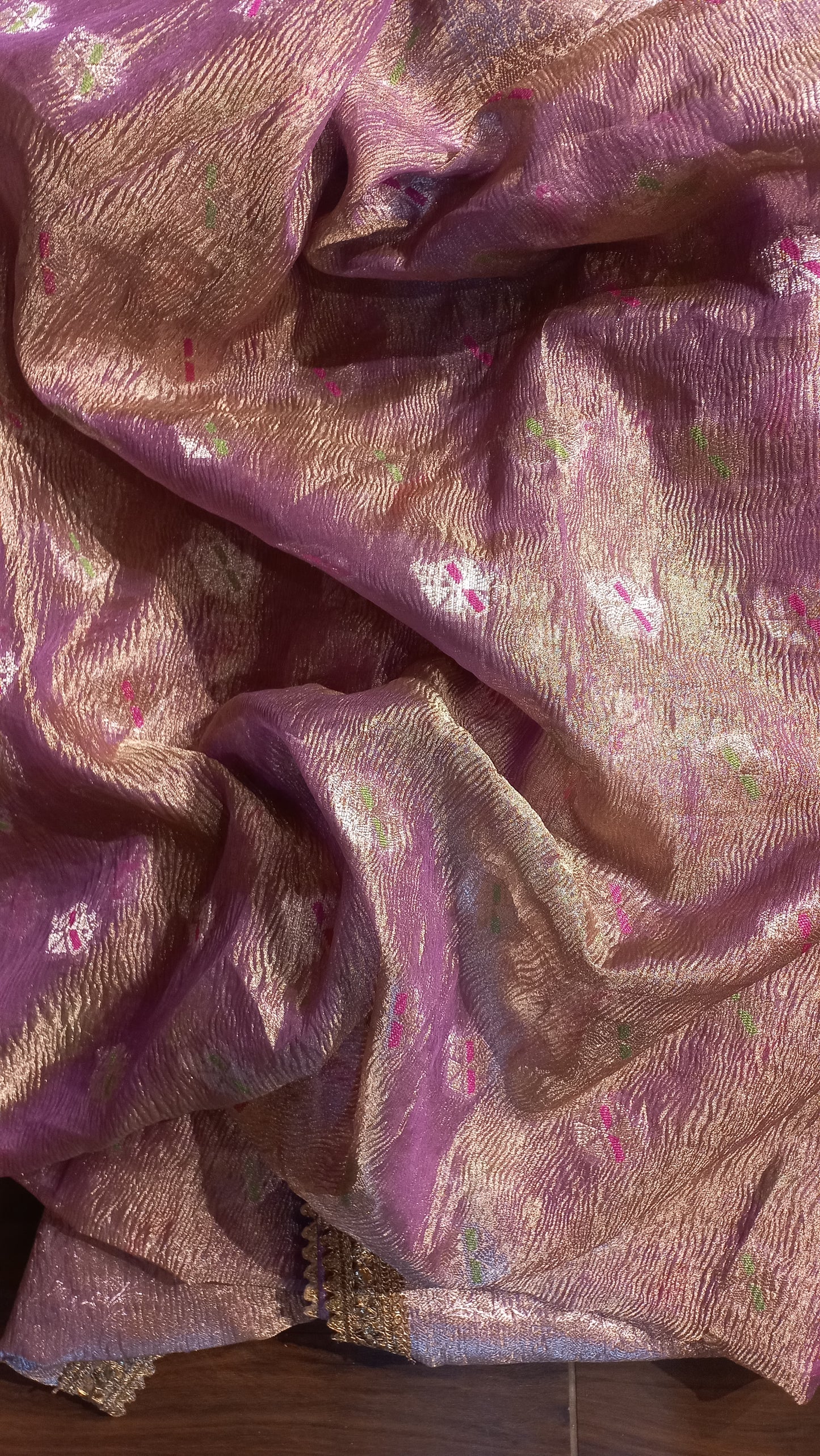 Lilac Designer Tissue Silk Banarasi Saree kreationbykj