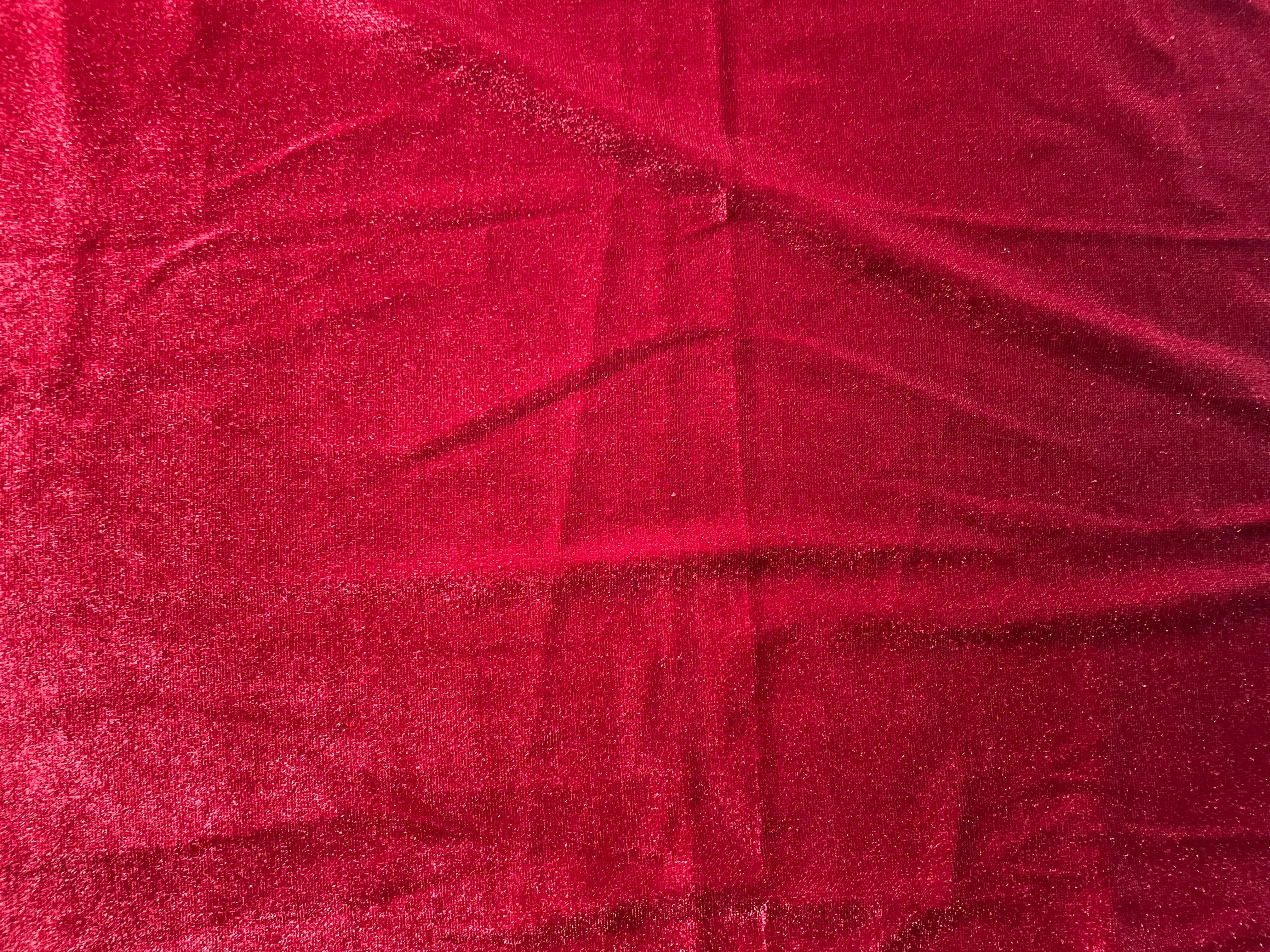 Maroon Velvet Fabric kreationbykj