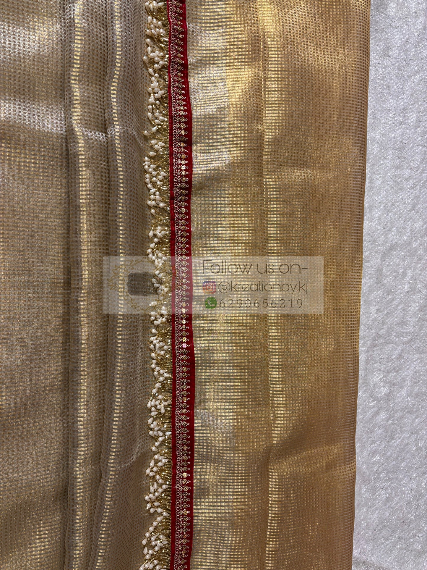 Shubho Designer Tissue Banarsi Saree For Durga Puja kreationbykj