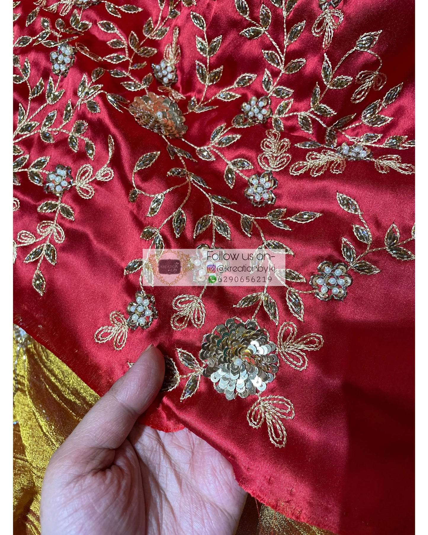 Fiery Gold Kashish Saree kreationbykj