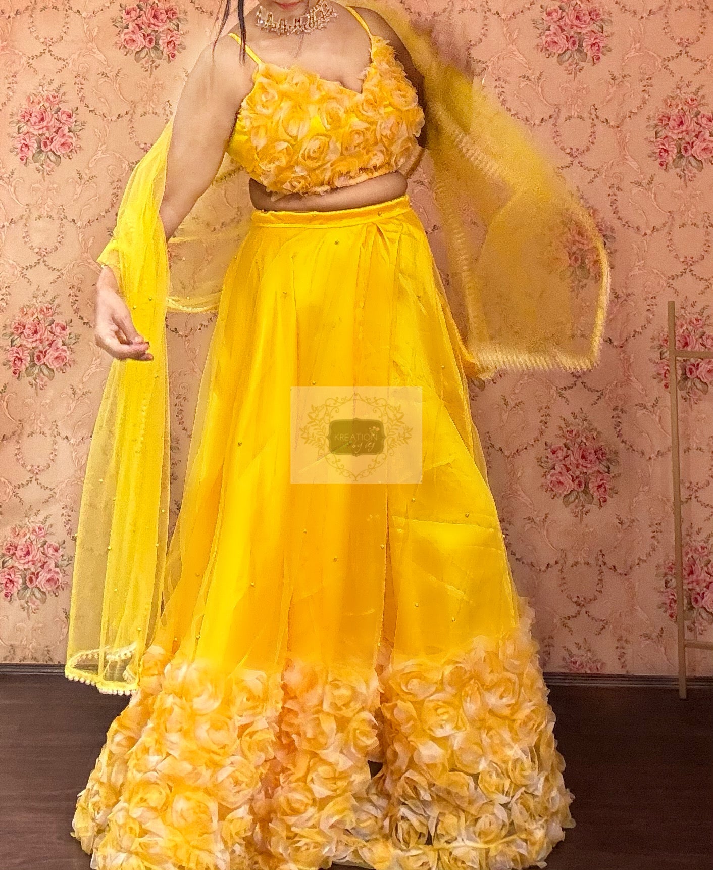 Blush Bloom Lehenga - kreationbykj