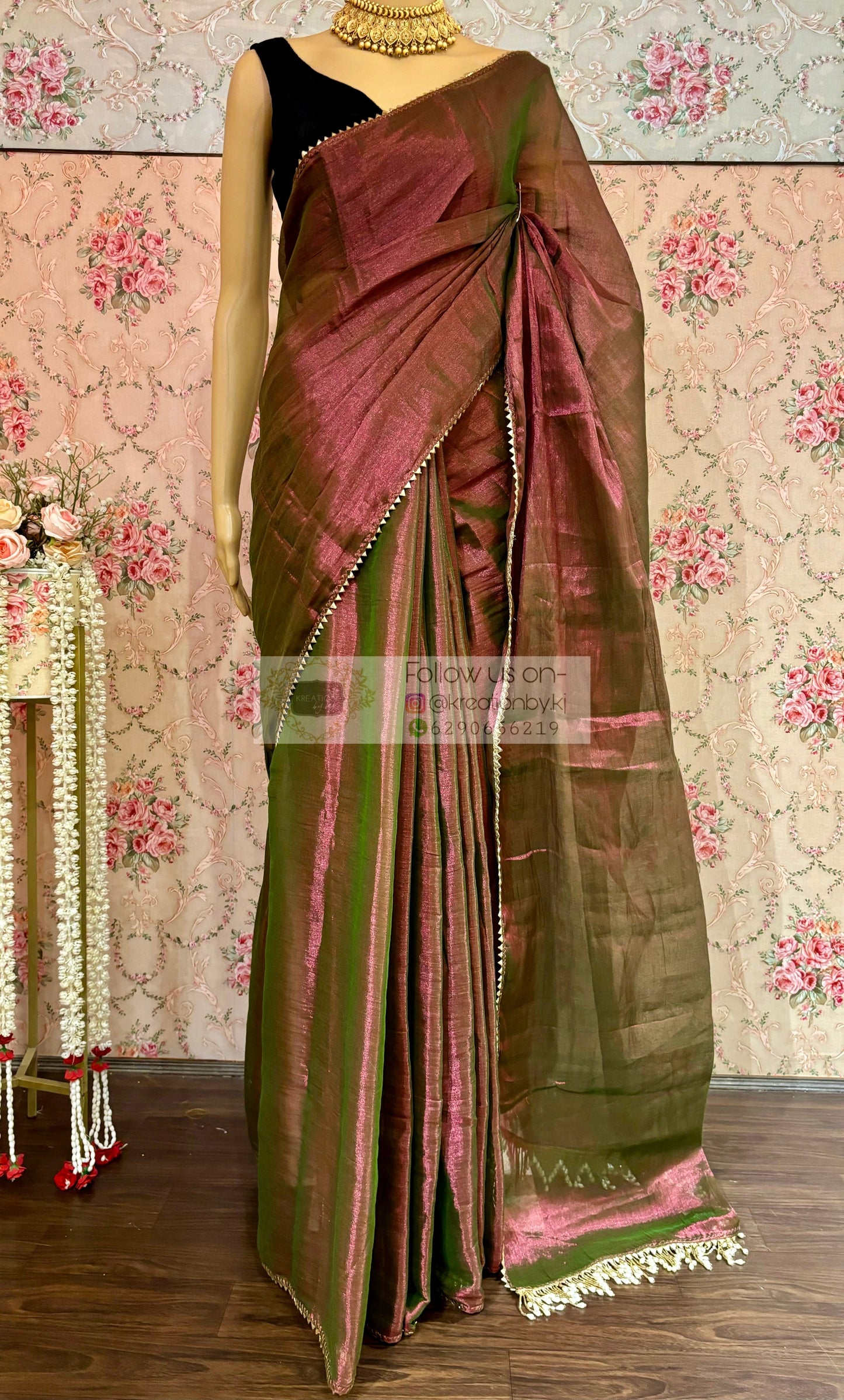 Dhup Chhaon Tissue Saree kreationbykj