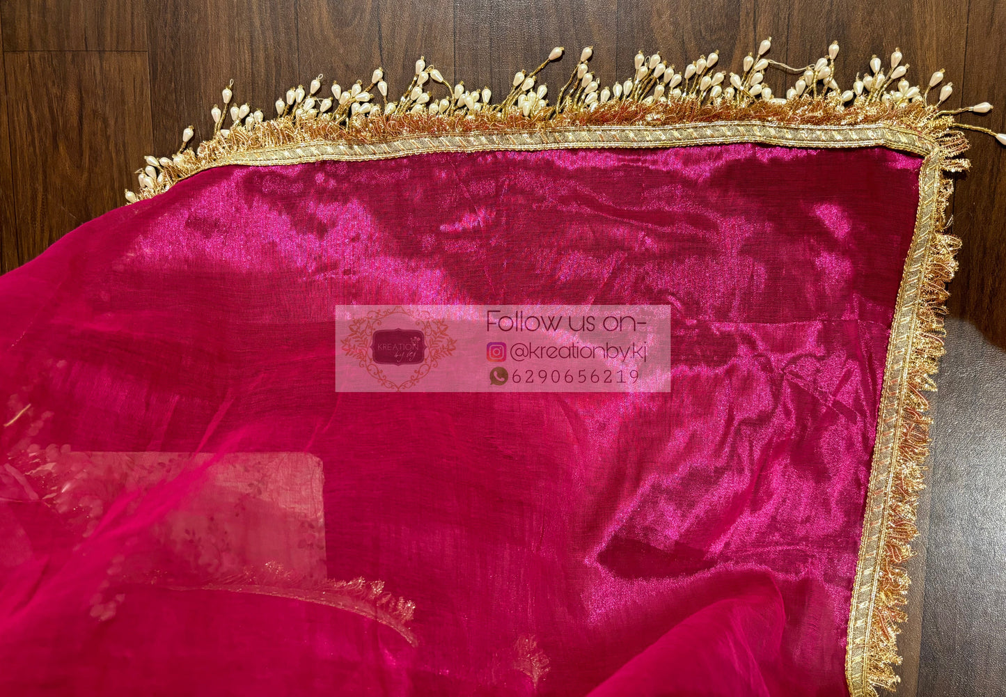 Gulabi Banno Tissue Saree kreationbykj