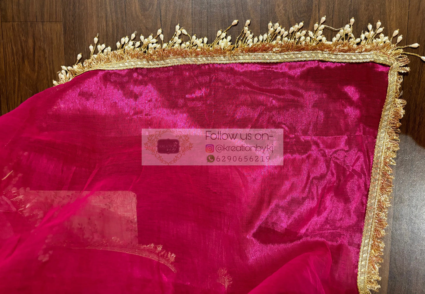 Gulabi Banno Tissue Saree kreationbykj