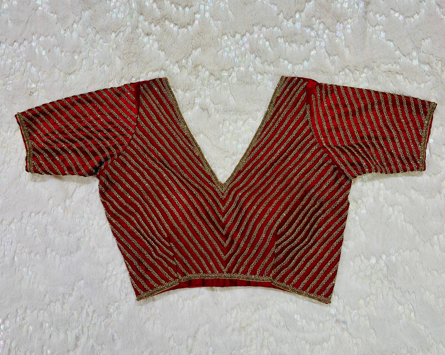 Maroon Bridal Blouse kreationbykj