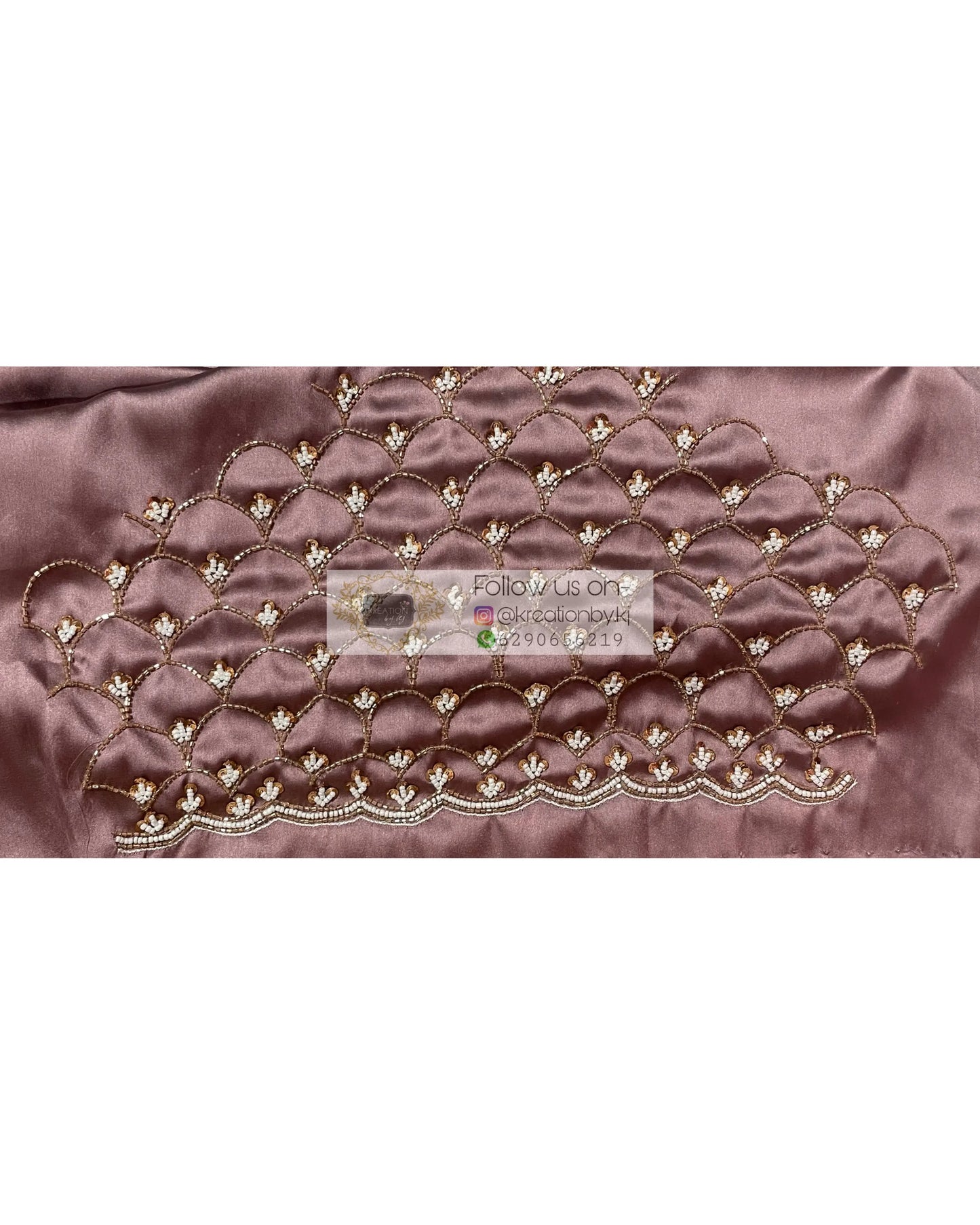 Pink Panther Ombré Cutdana Mehraab Jaal Saree kreationbykj
