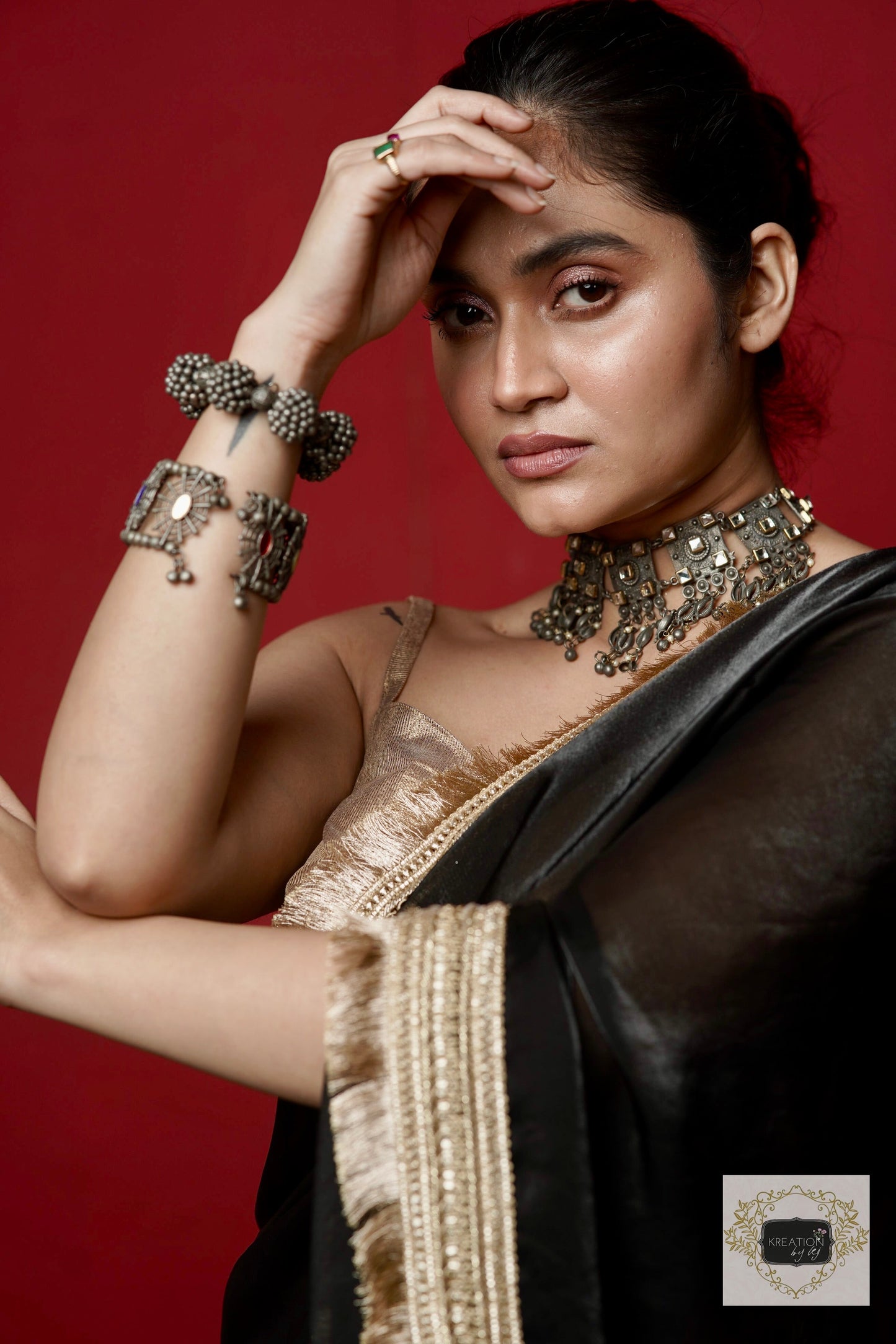 Black Banno Saree kreationbykj