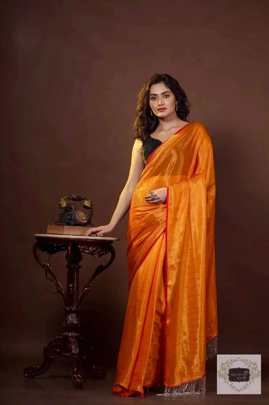Agni Abha Cotton Tissue Saree kreationbykj