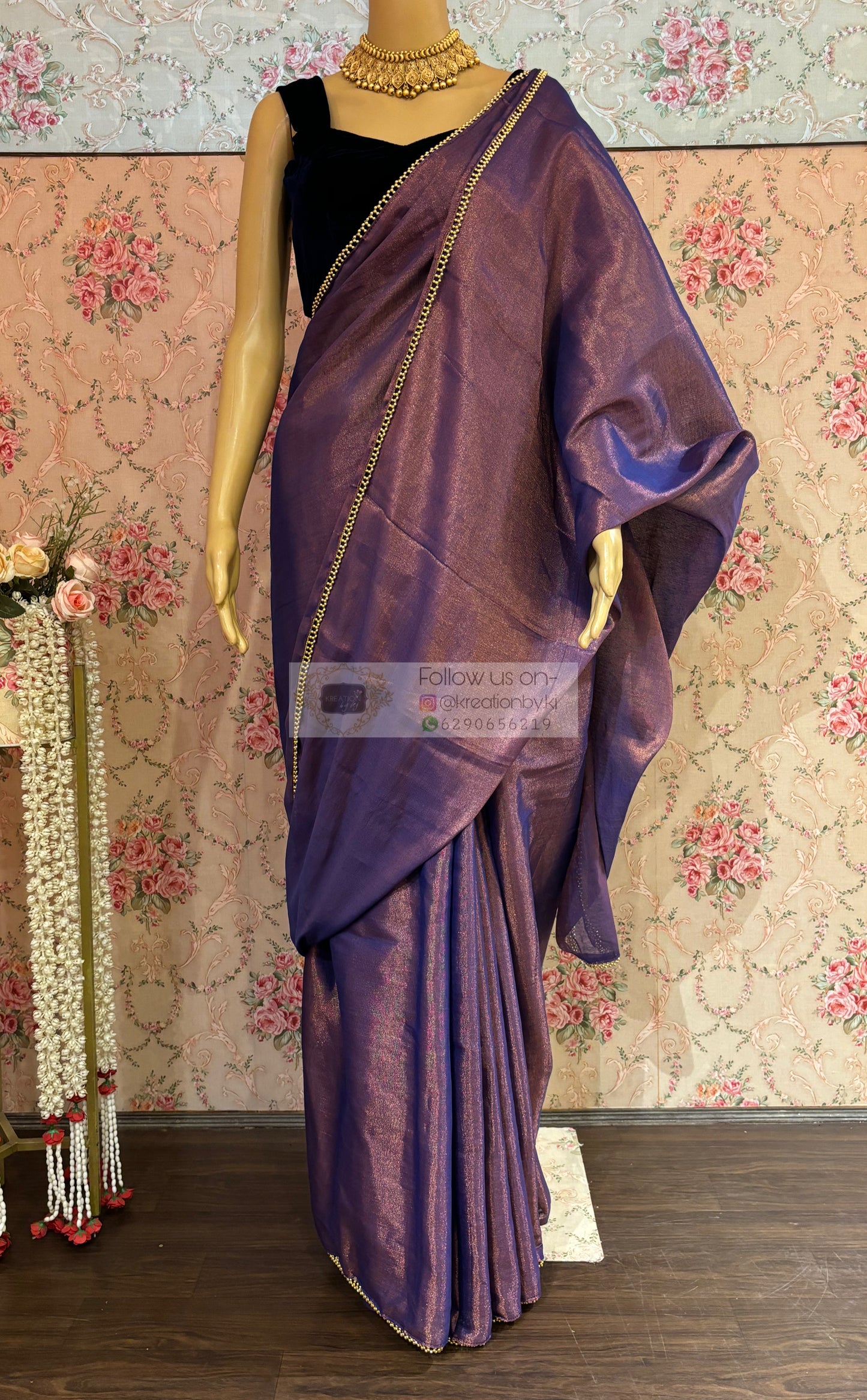 Dual Tone Tissue Saree