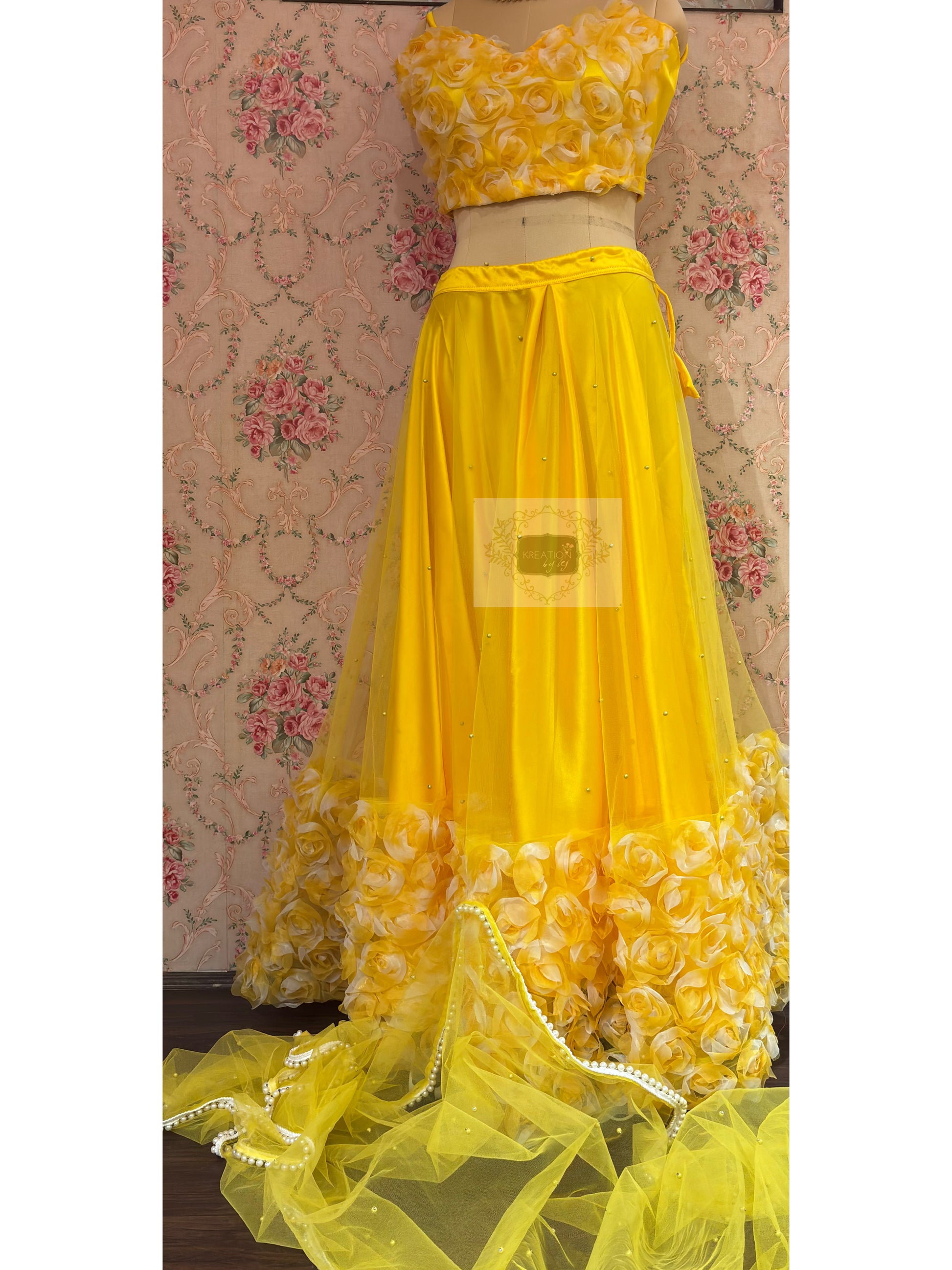 Blush Bloom Lehenga - kreationbykj