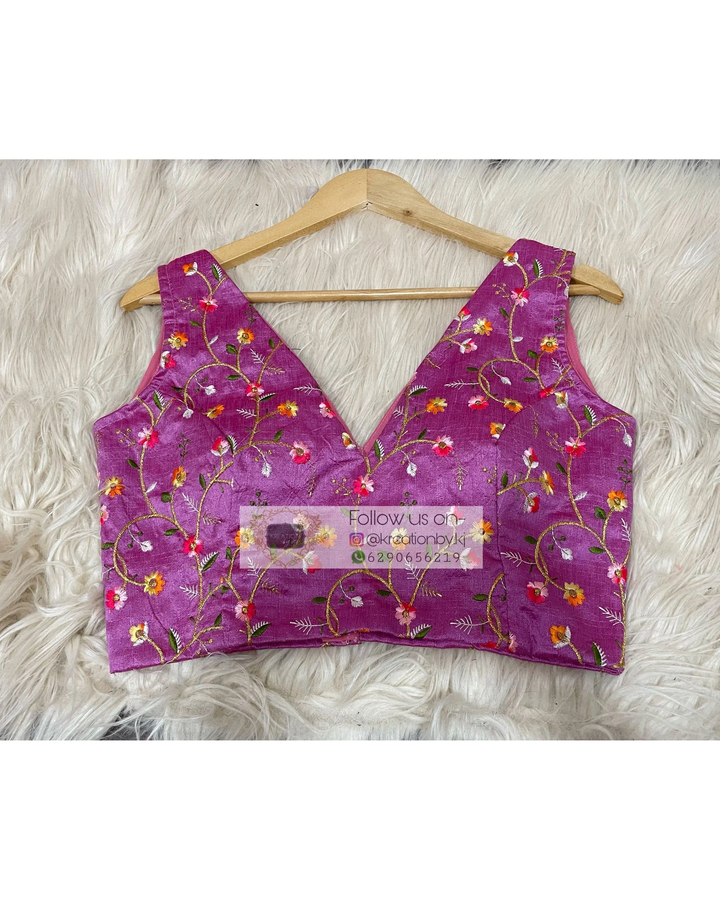 Mauve Classic Sleeveless Blouse kreationbykj
