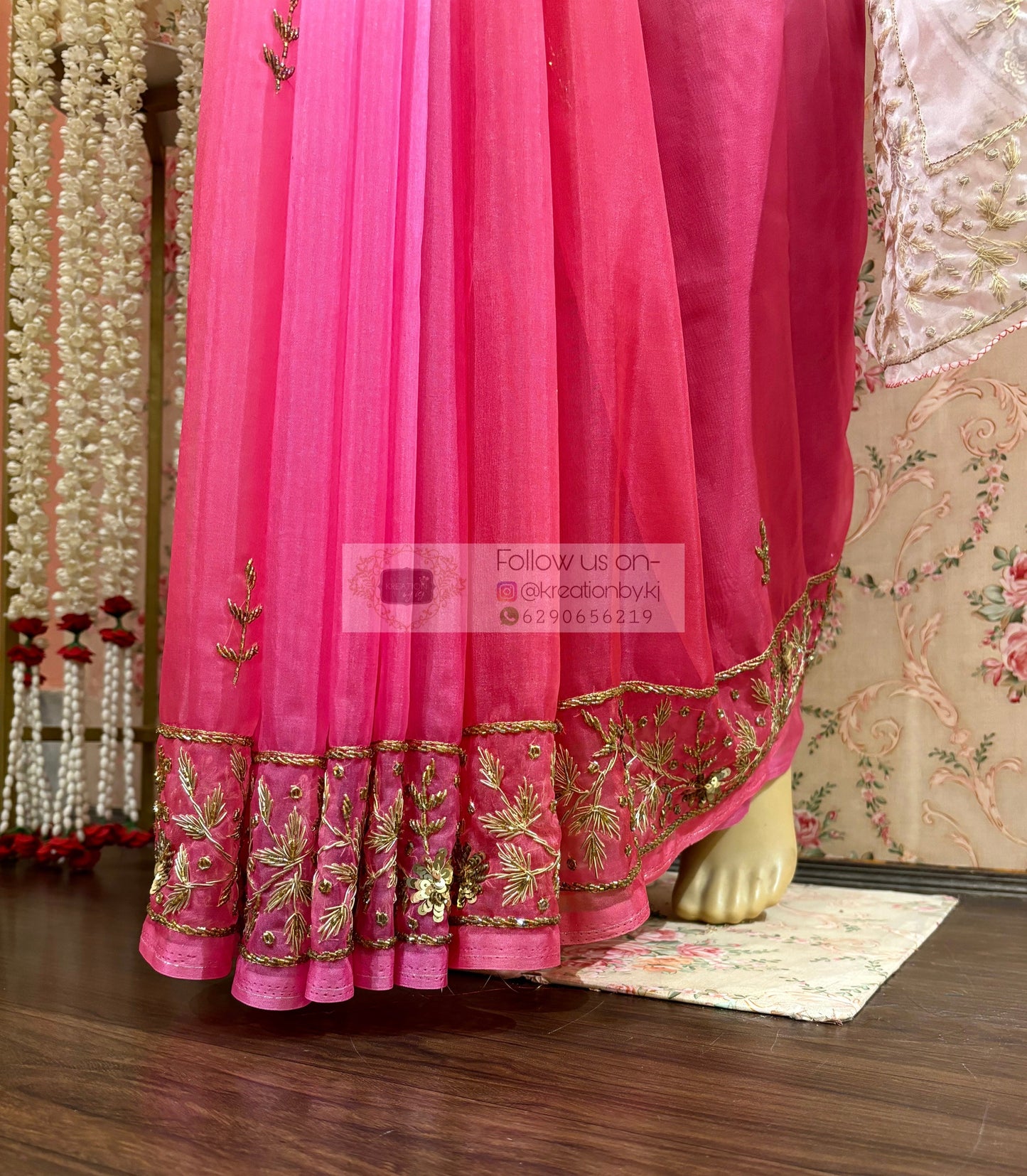 Gulabi Ombré Anaya Saree kreationbykj