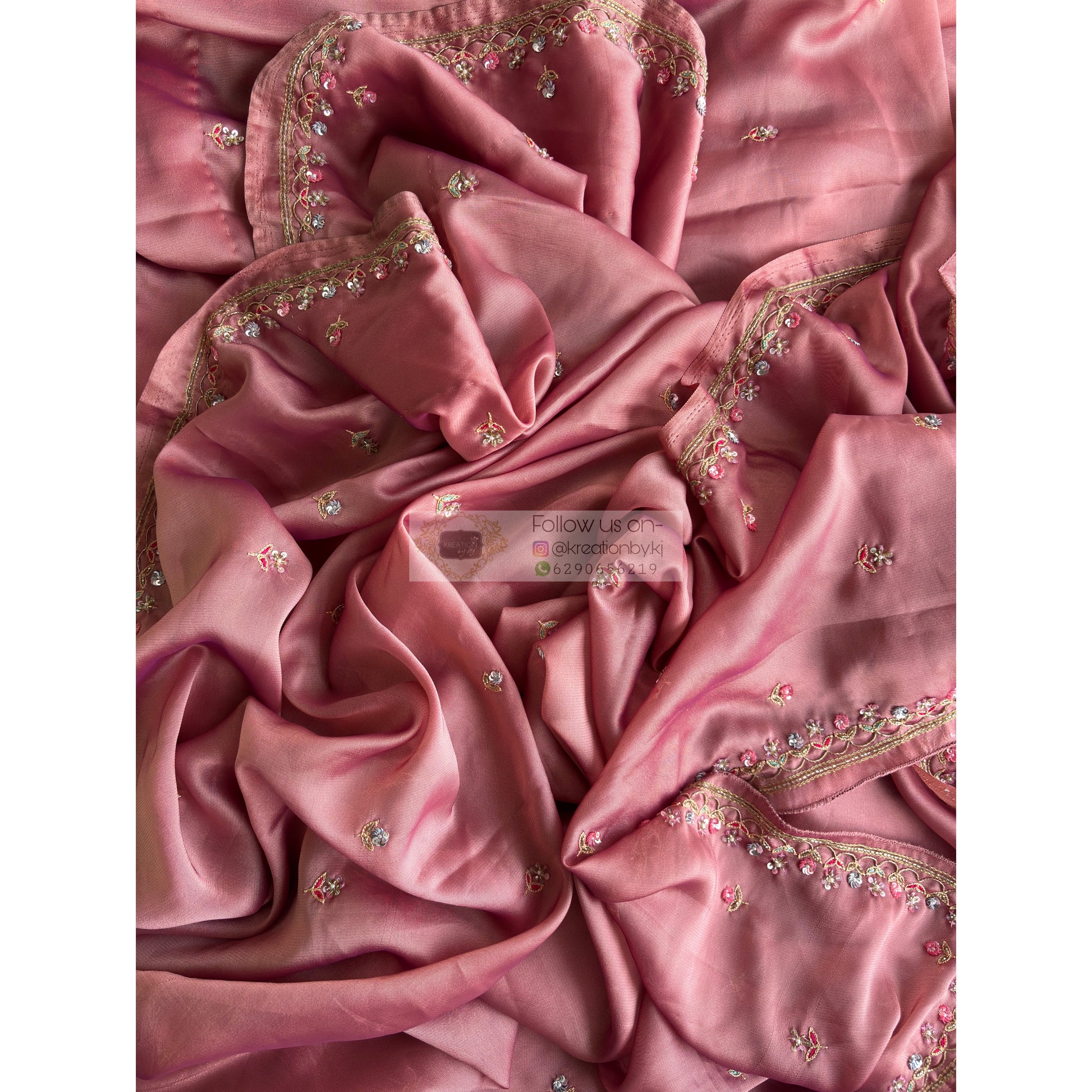 Summer Mauve Pink Saree Kreation by KJ