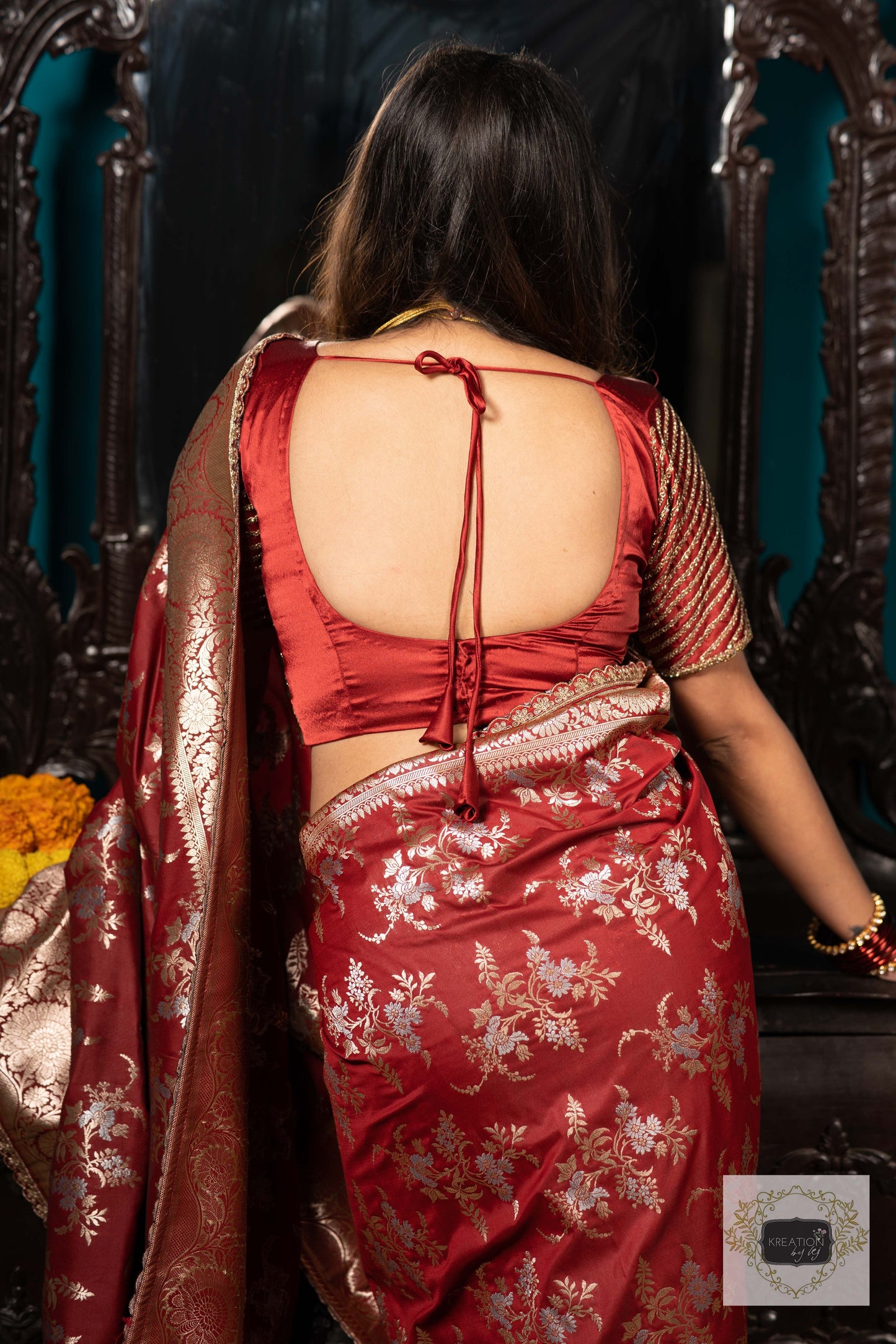 Maroon Bridal Blouse kreationbykj