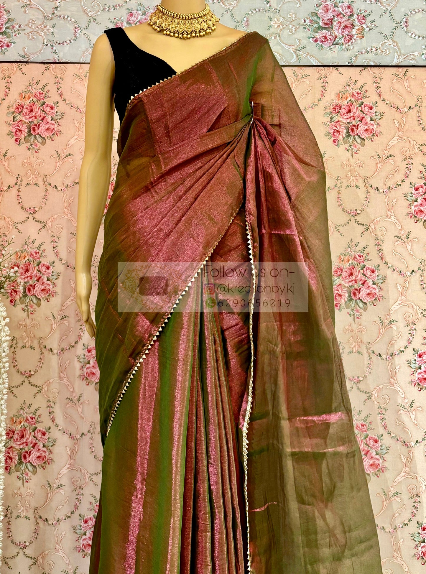 Dhup Chhaon Tissue Saree kreationbykj