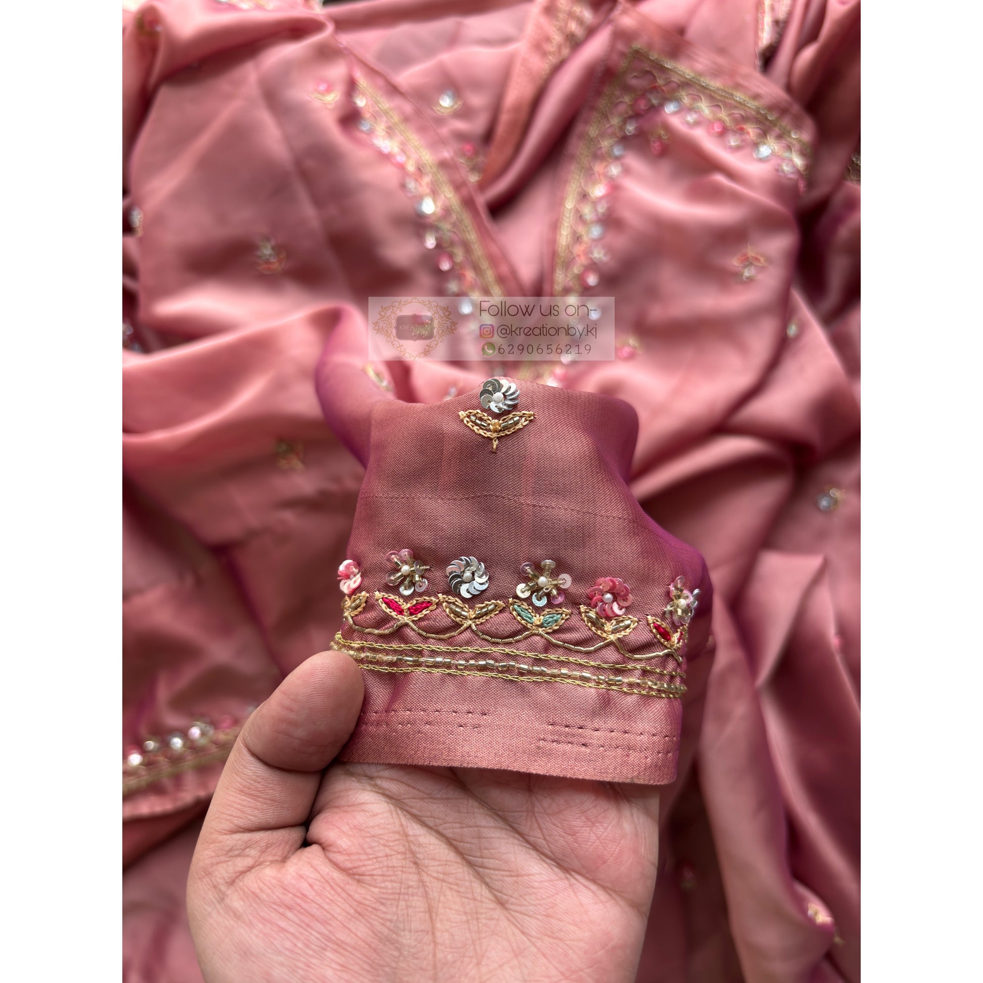 Summer Mauve Pink Saree Kreation by KJ