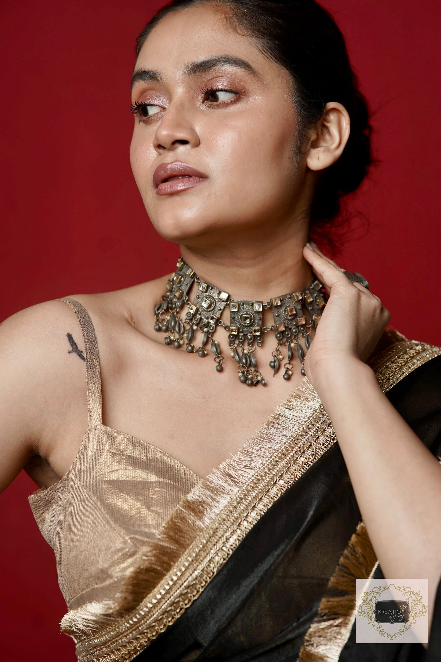 Black Banno Saree kreationbykj