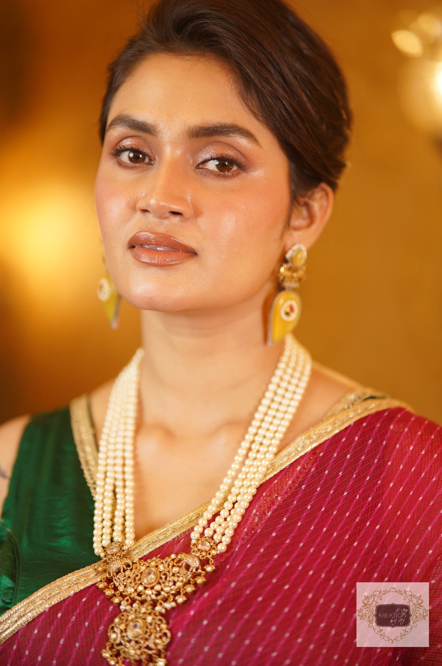 Rani Pink Leheriya Saree