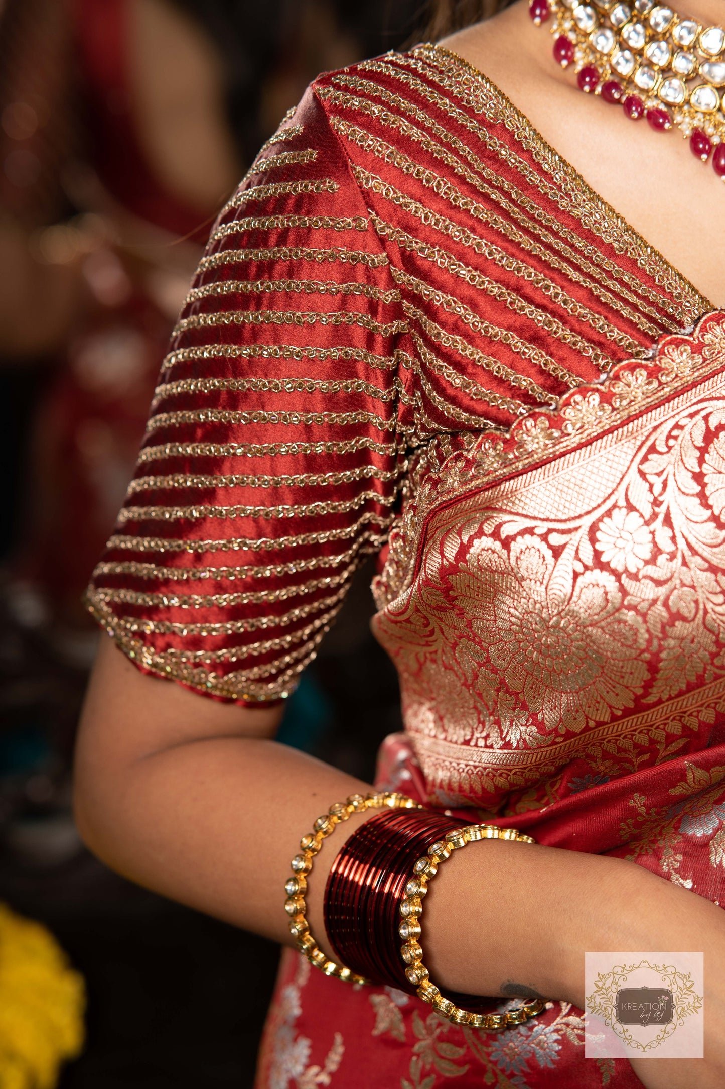Maroon Bridal Blouse kreationbykj