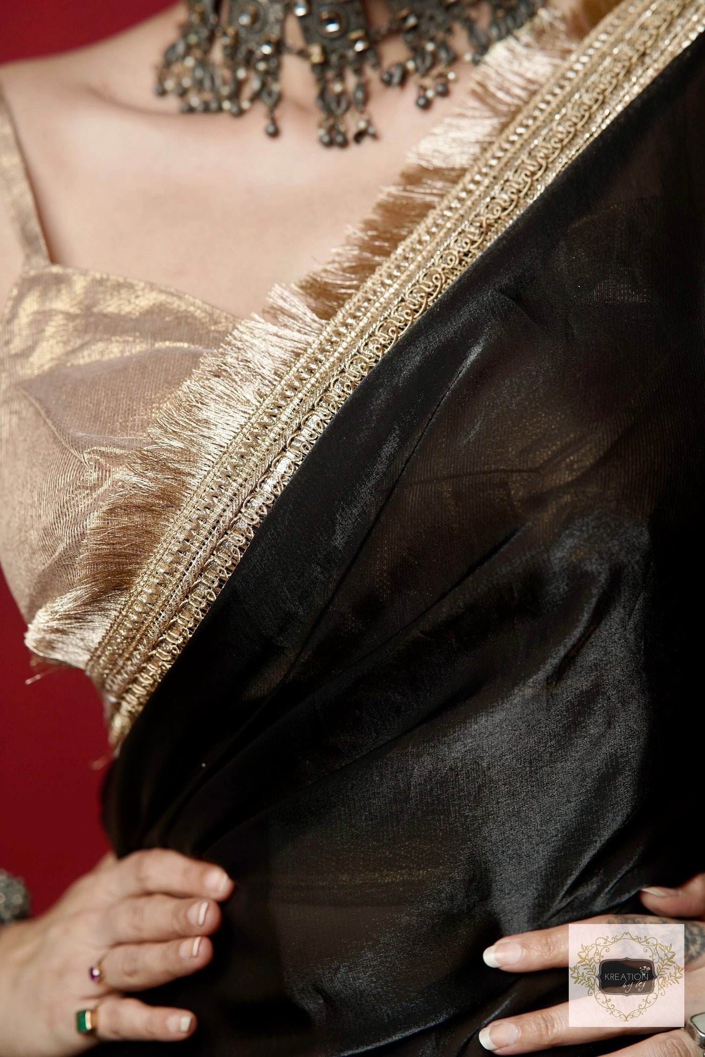 Black Banno Saree kreationbykj