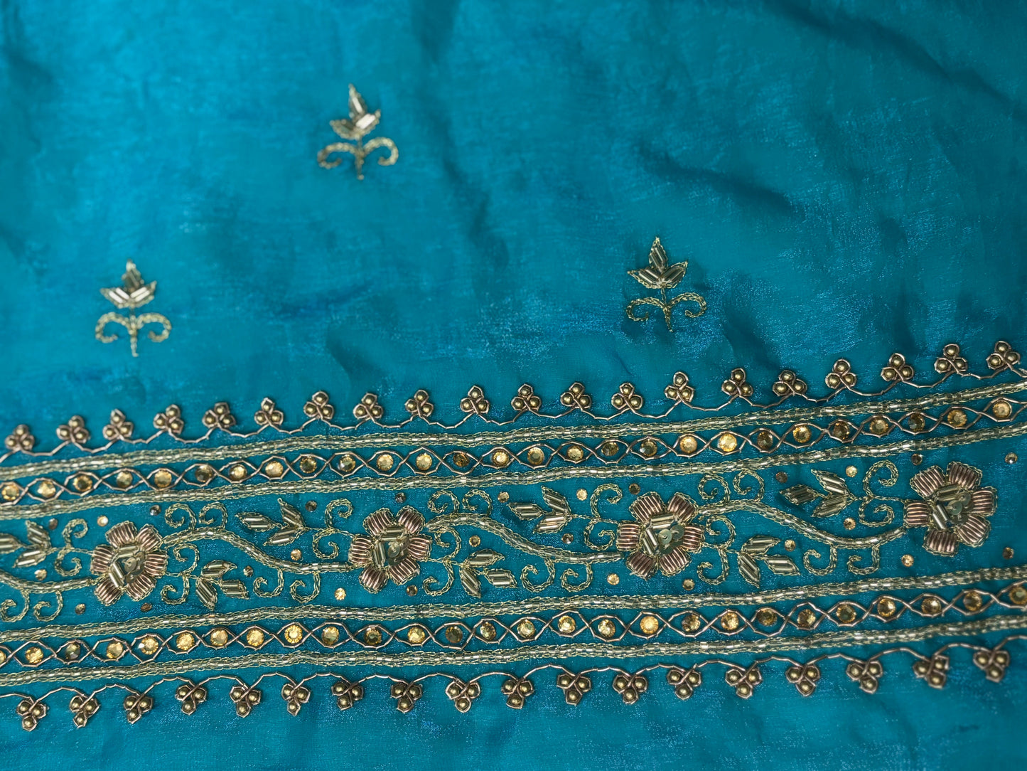 Persian Blue Zarina Saree kreationbykj