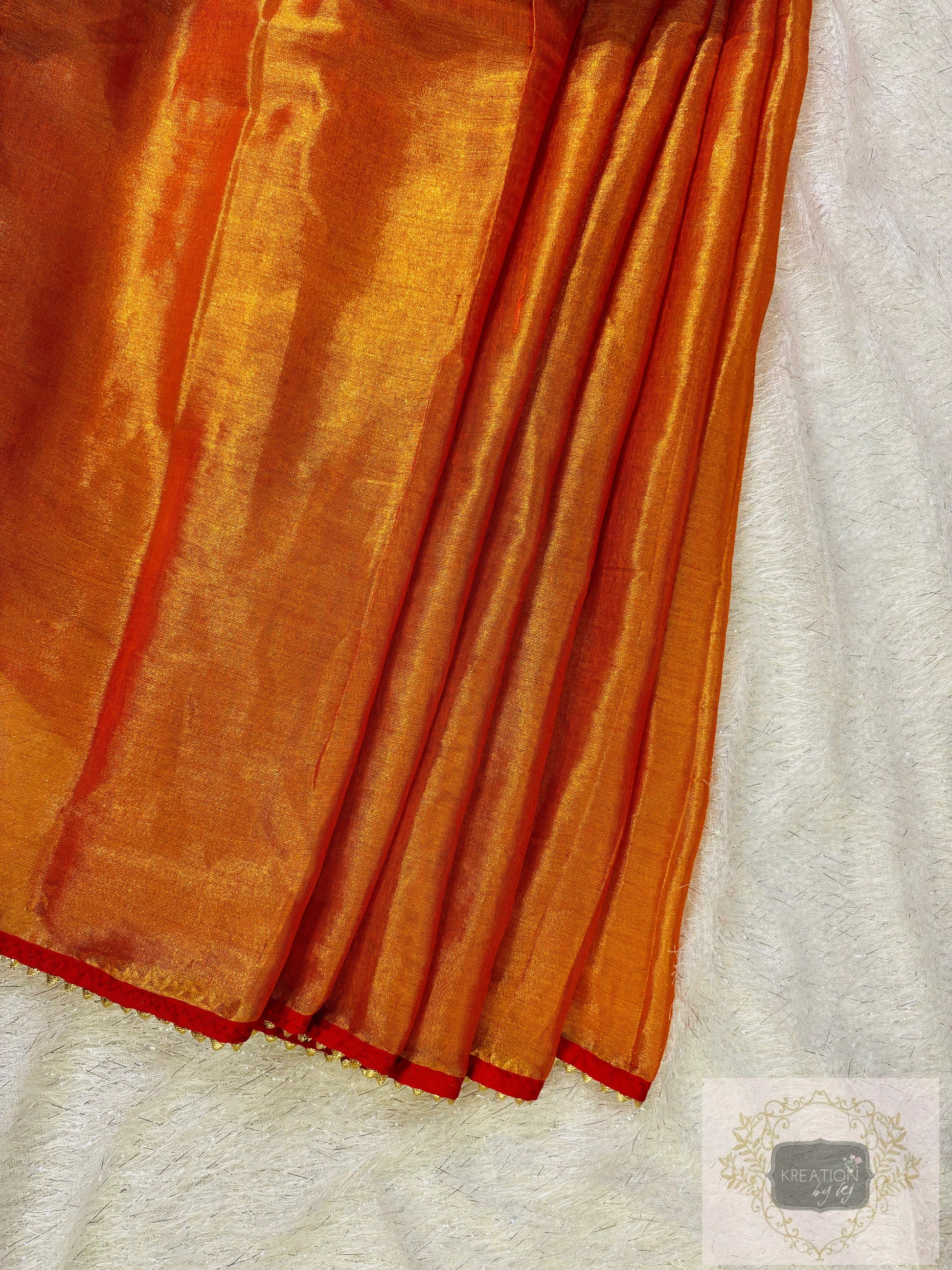 Agni Abha Cotton Tissue Saree kreationbykj