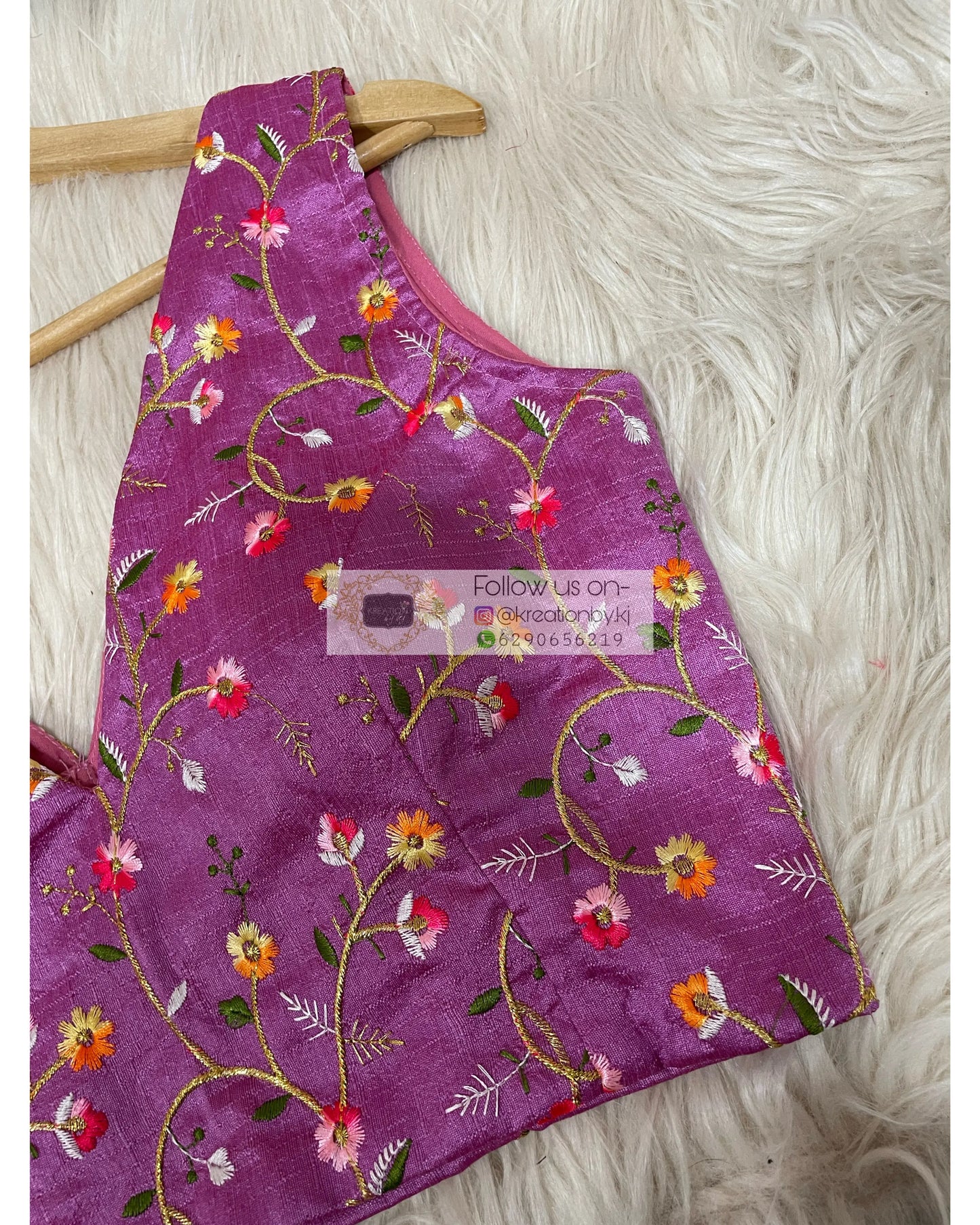 Mauve Classic Sleeveless Blouse kreationbykj