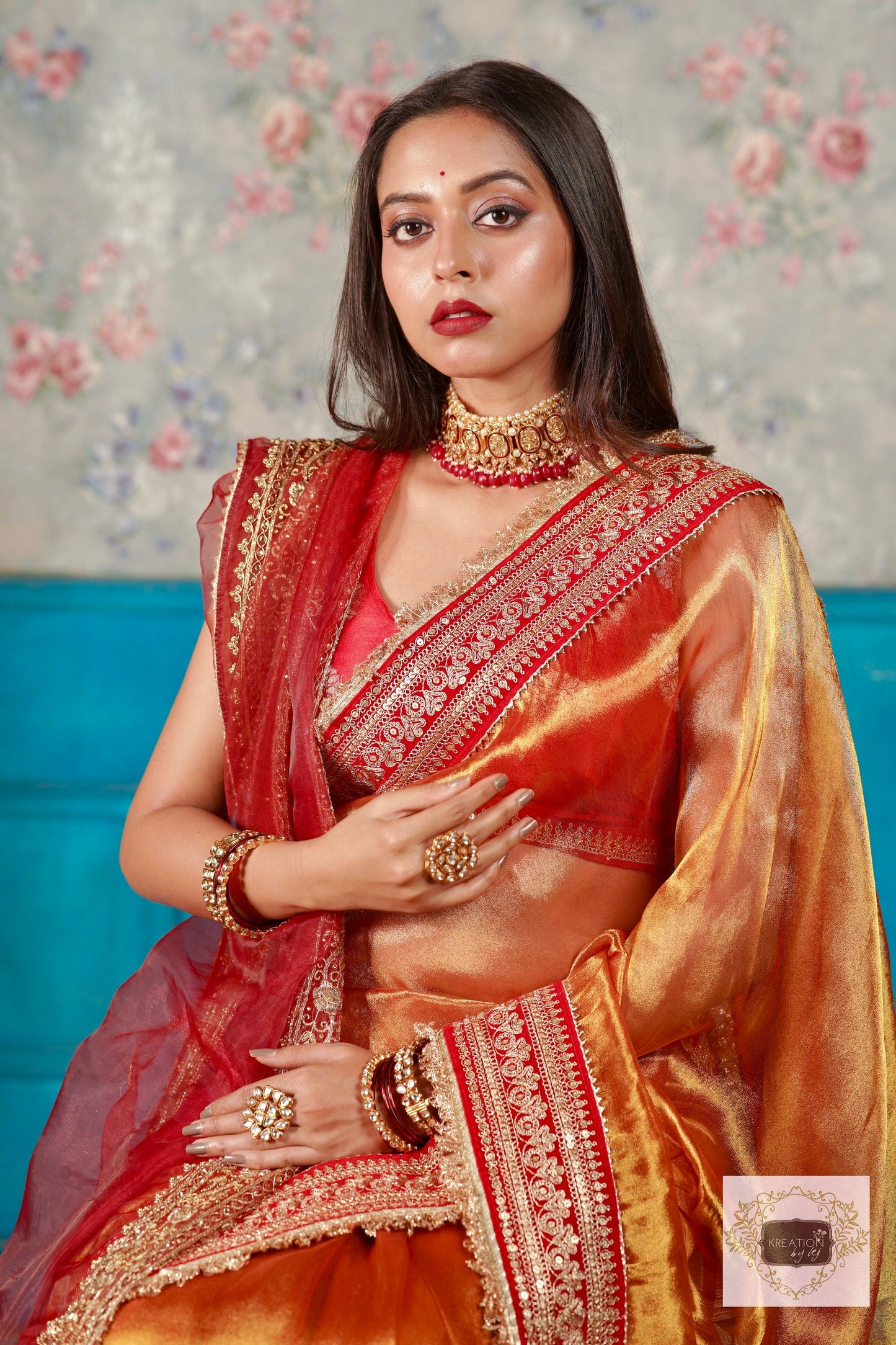 Eternal Elegance Banno Saree kreationbykj