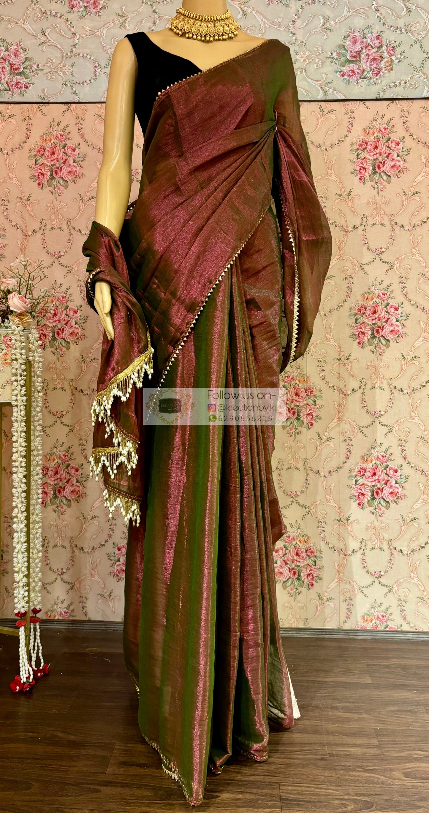 Dhup Chhaon Tissue Saree kreationbykj