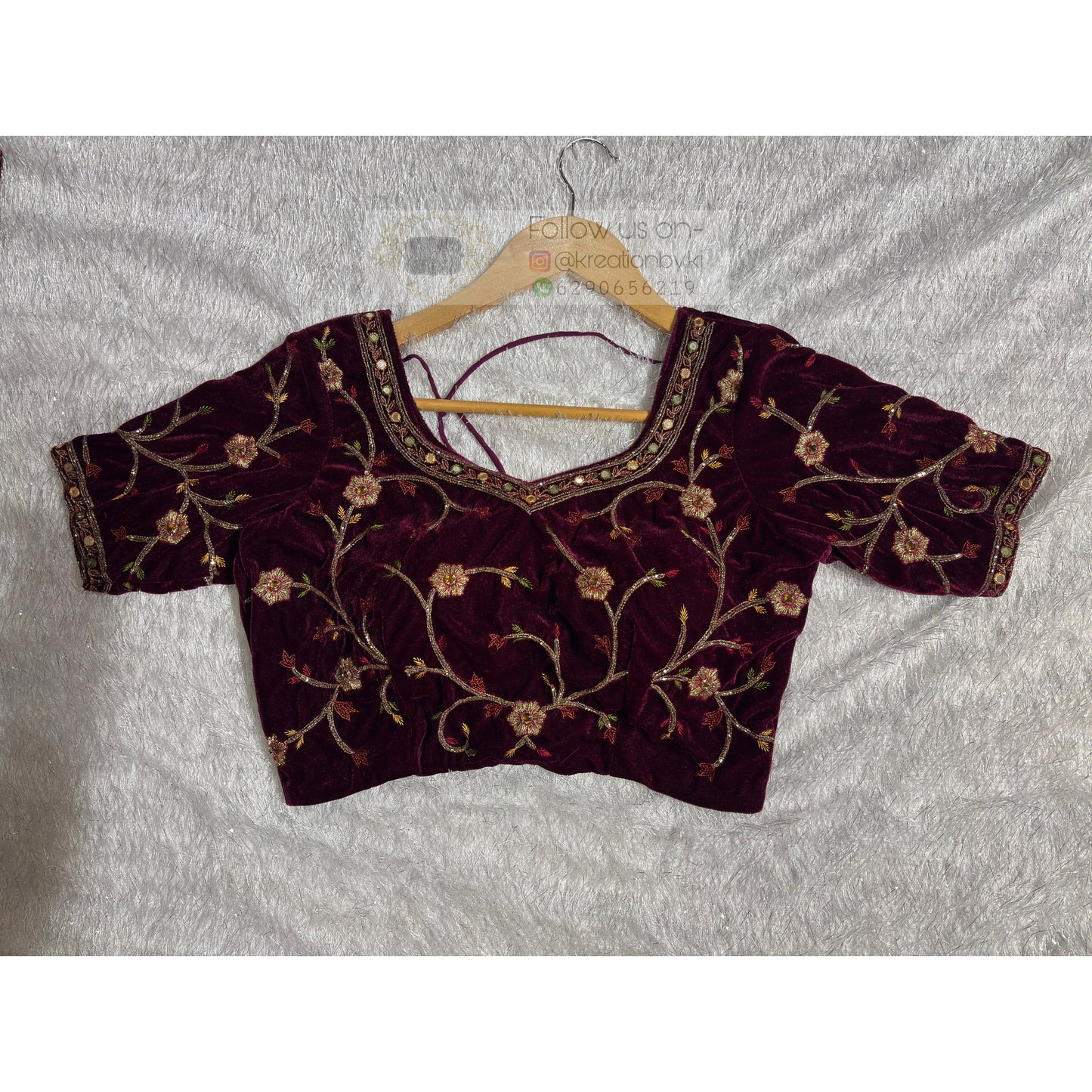 Velevt Blouse kreationbykj