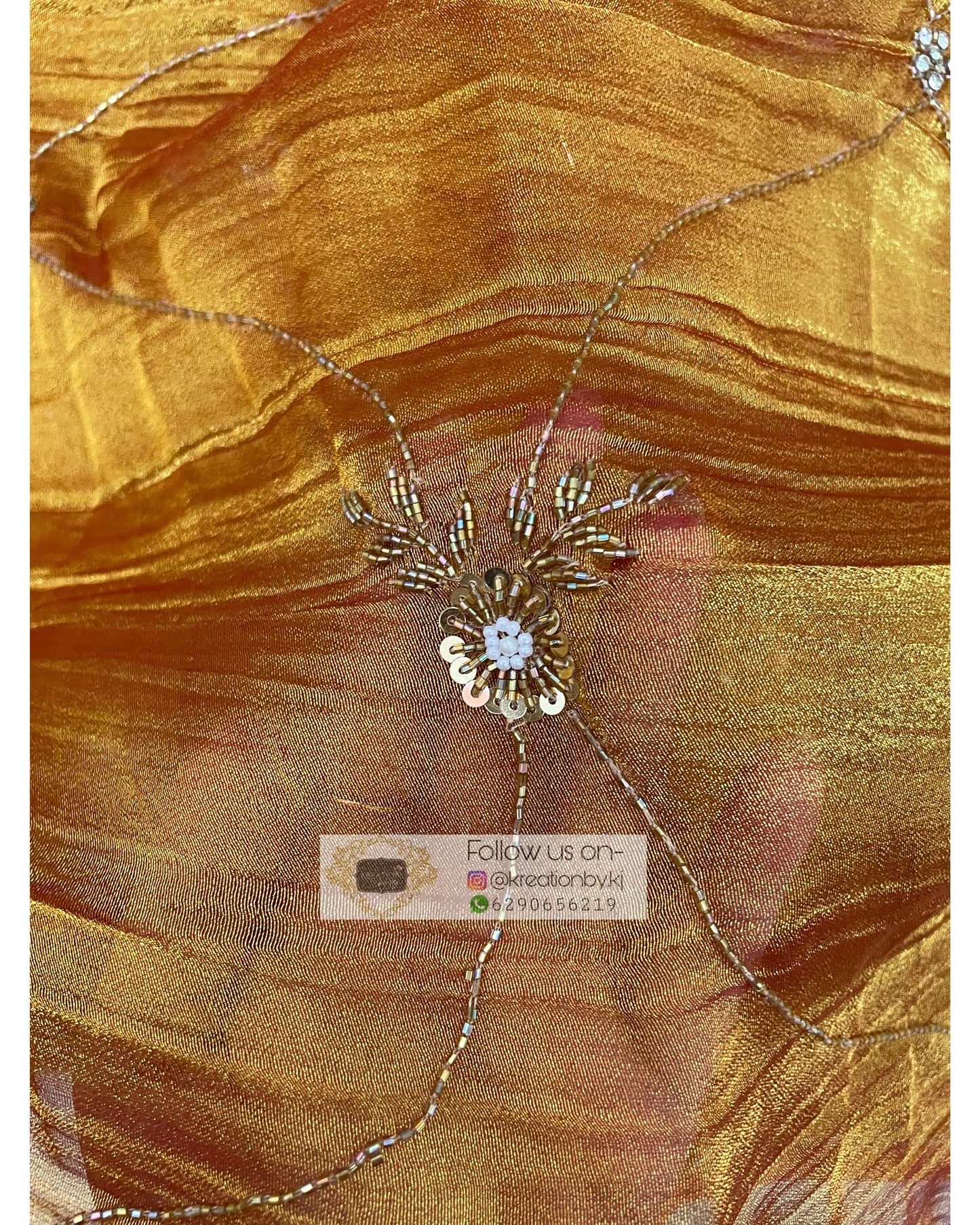 Fiery Gold Kashish Saree kreationbykj
