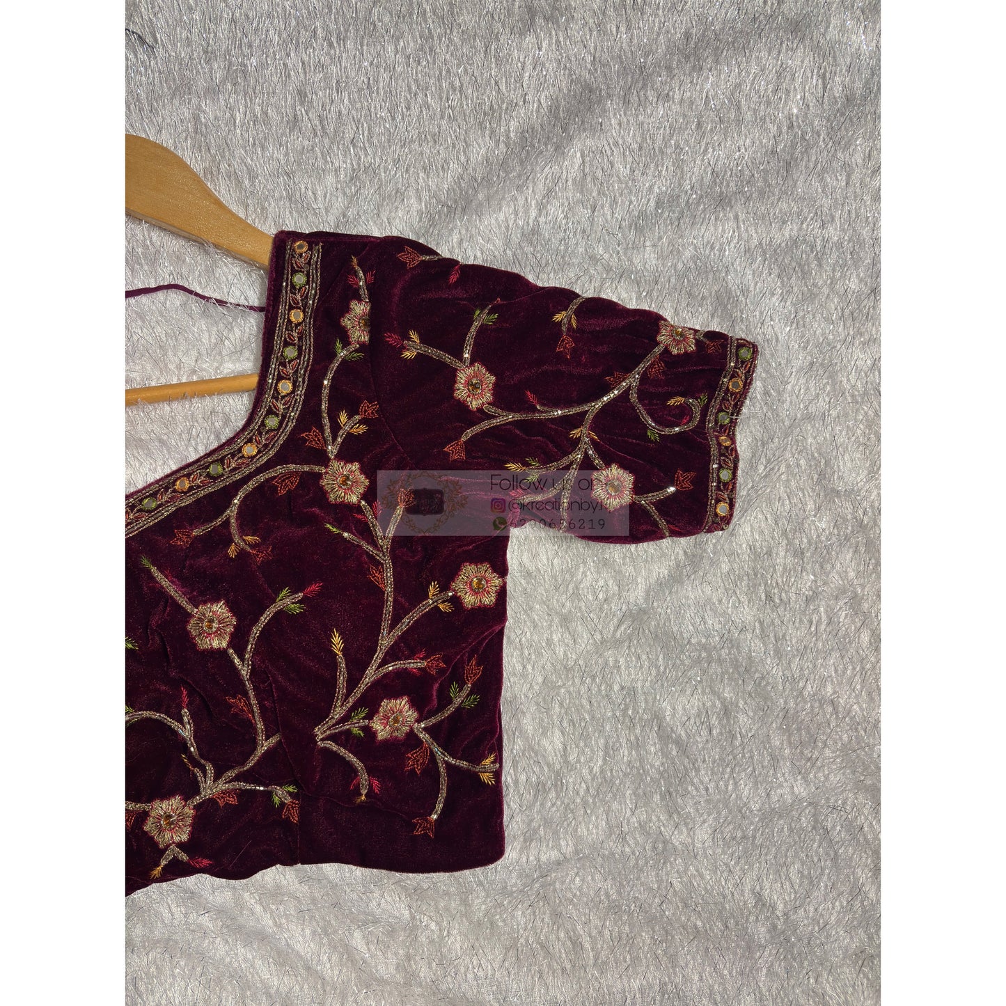 Velevt Blouse kreationbykj