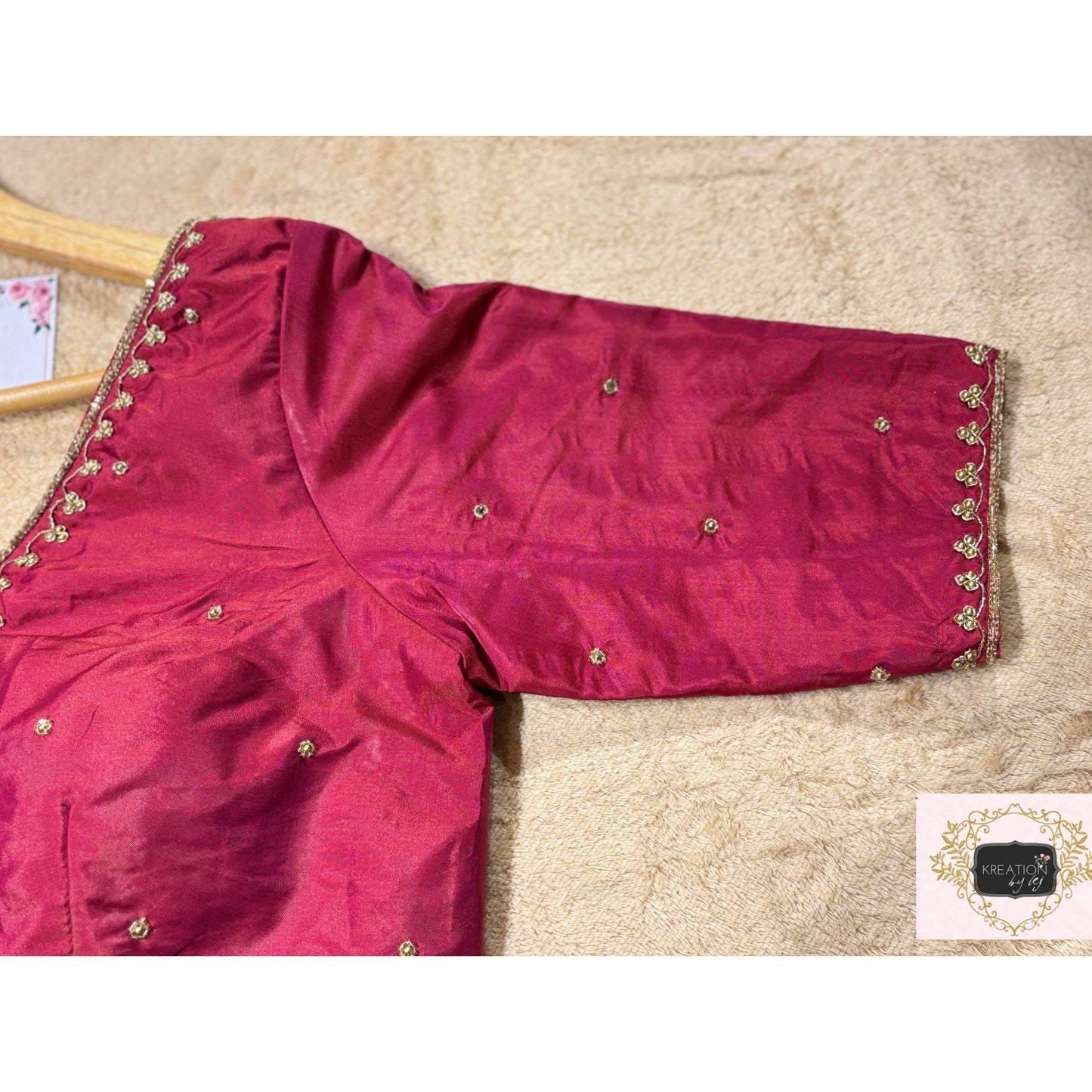 Magenta Silk Blouse kreationbykj