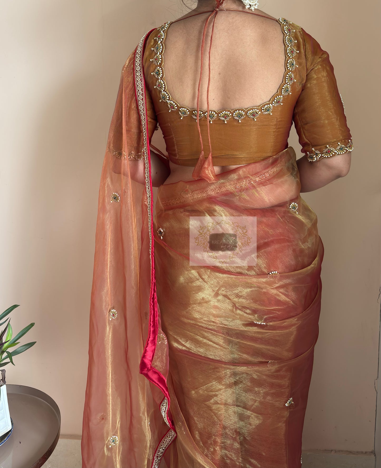 Liquid Gold Kurmaie Saree - kreationbykj