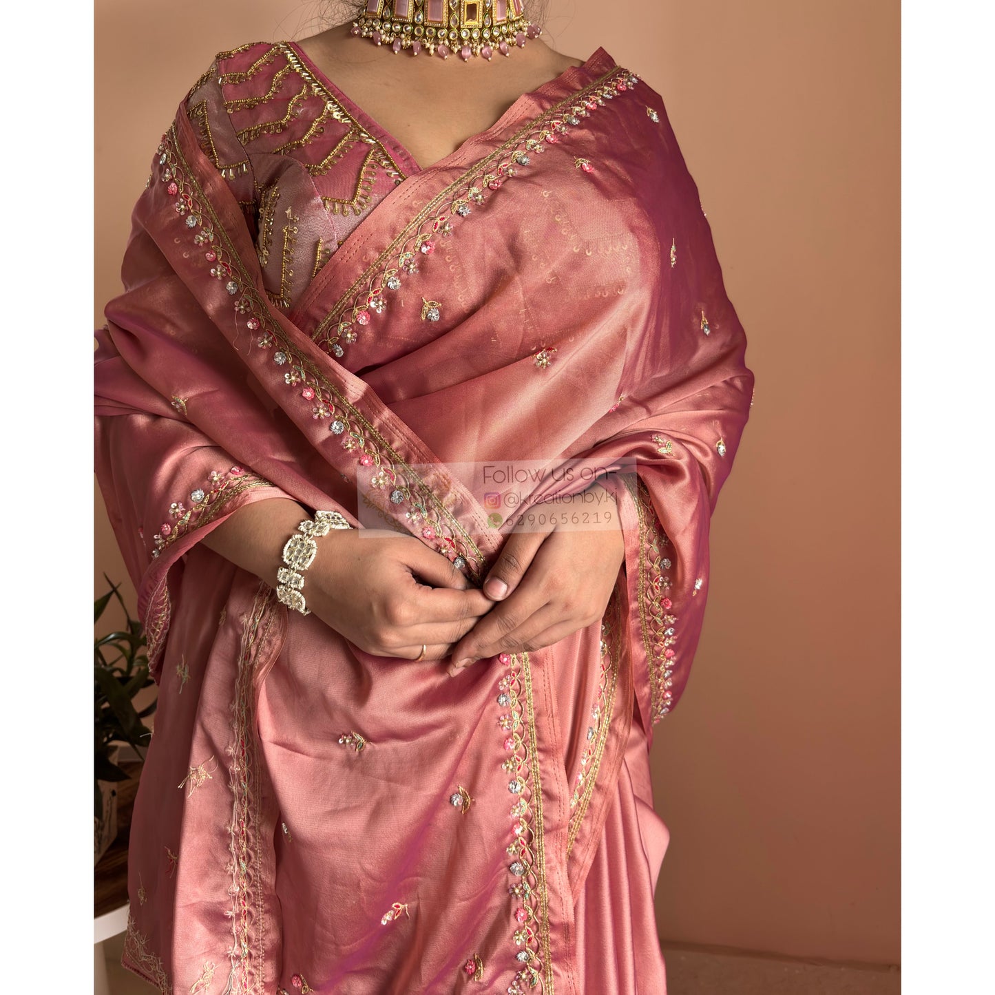 Summer Mauve Pink Saree Kreation by KJ