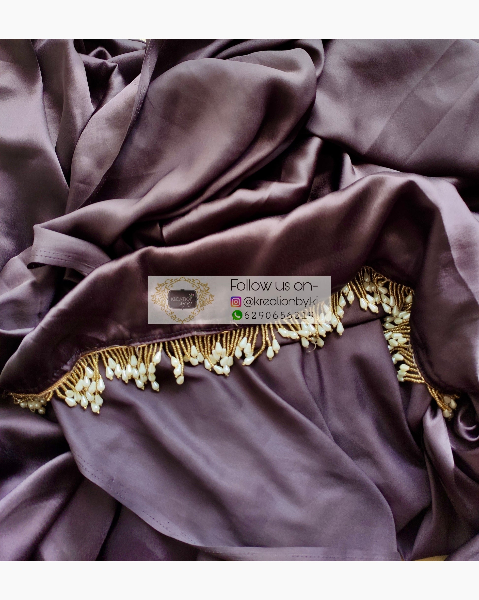 Chocolate Brown Satin Silk Saree With Handmade Tassels On Pallu - kreationbykj