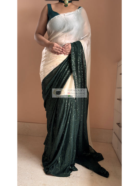Pine N Frost Shimmer Sequin Saree