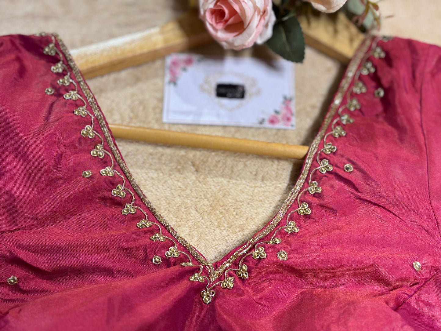 Magenta Silk Blouse kreationbykj