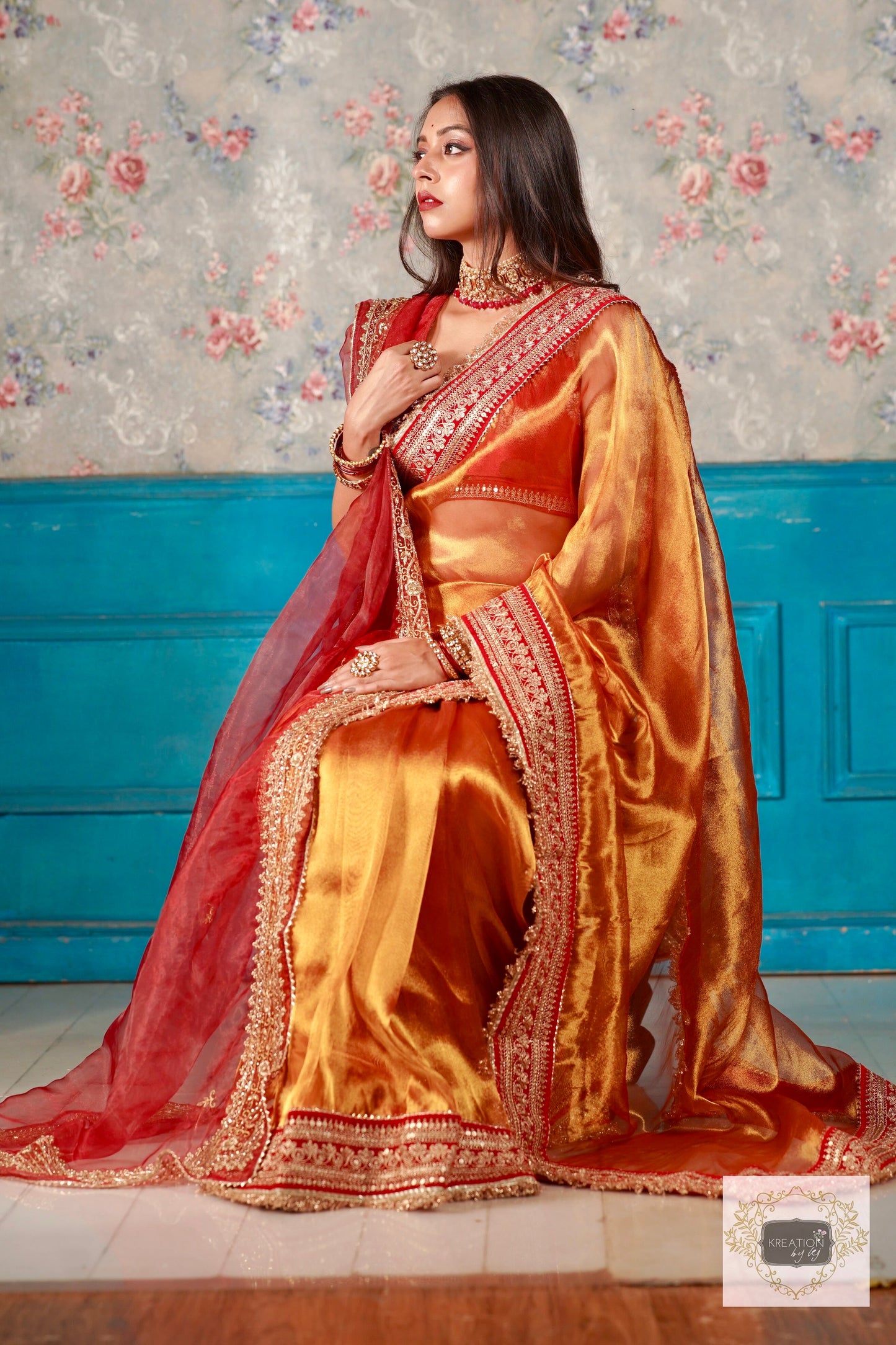 Eternal Elegance Banno Saree kreationbykj