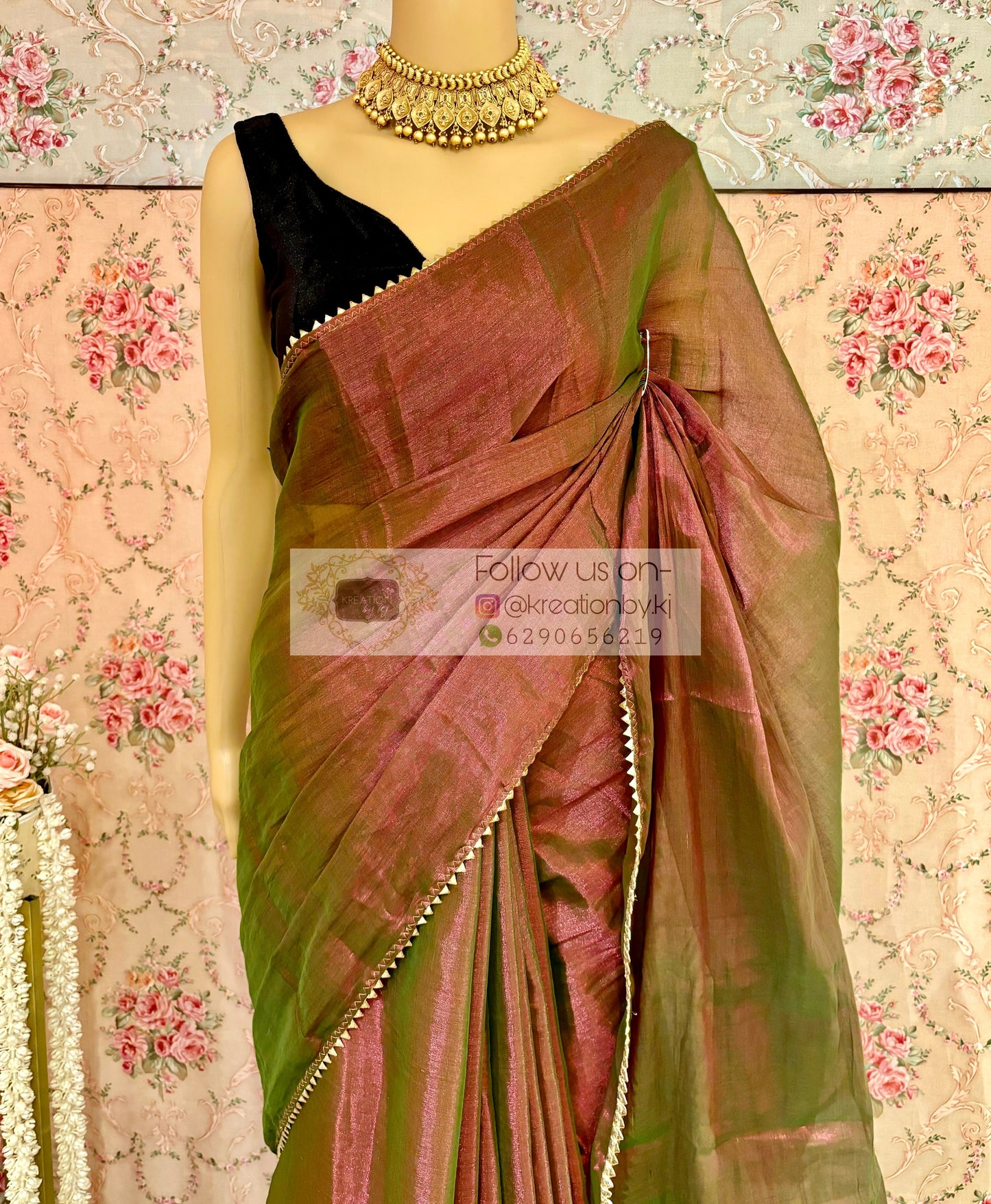 Dhup Chhaon Tissue Saree kreationbykj