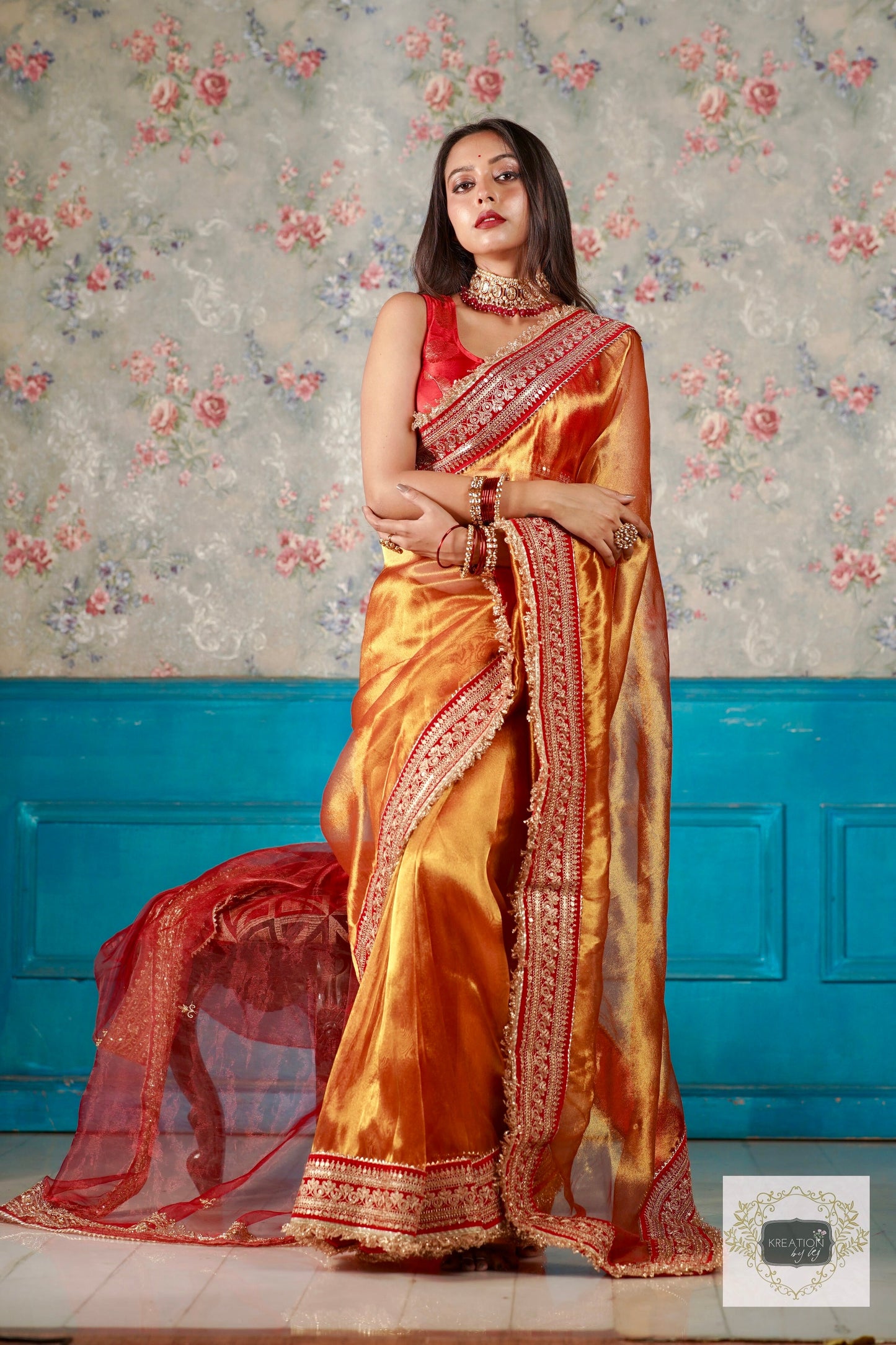 Eternal Elegance Banno Saree kreationbykj